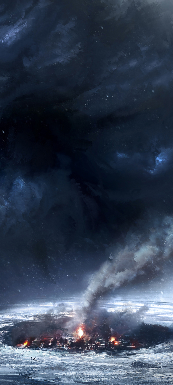 Mobile wallpaper: Video Game, Frostpunk