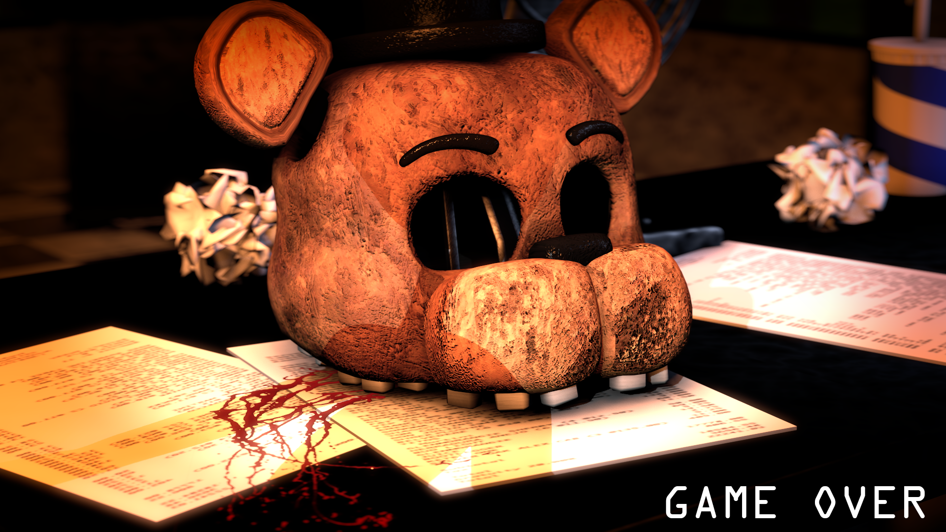 FNAF 2 Anniversary Game Over Screen, r
