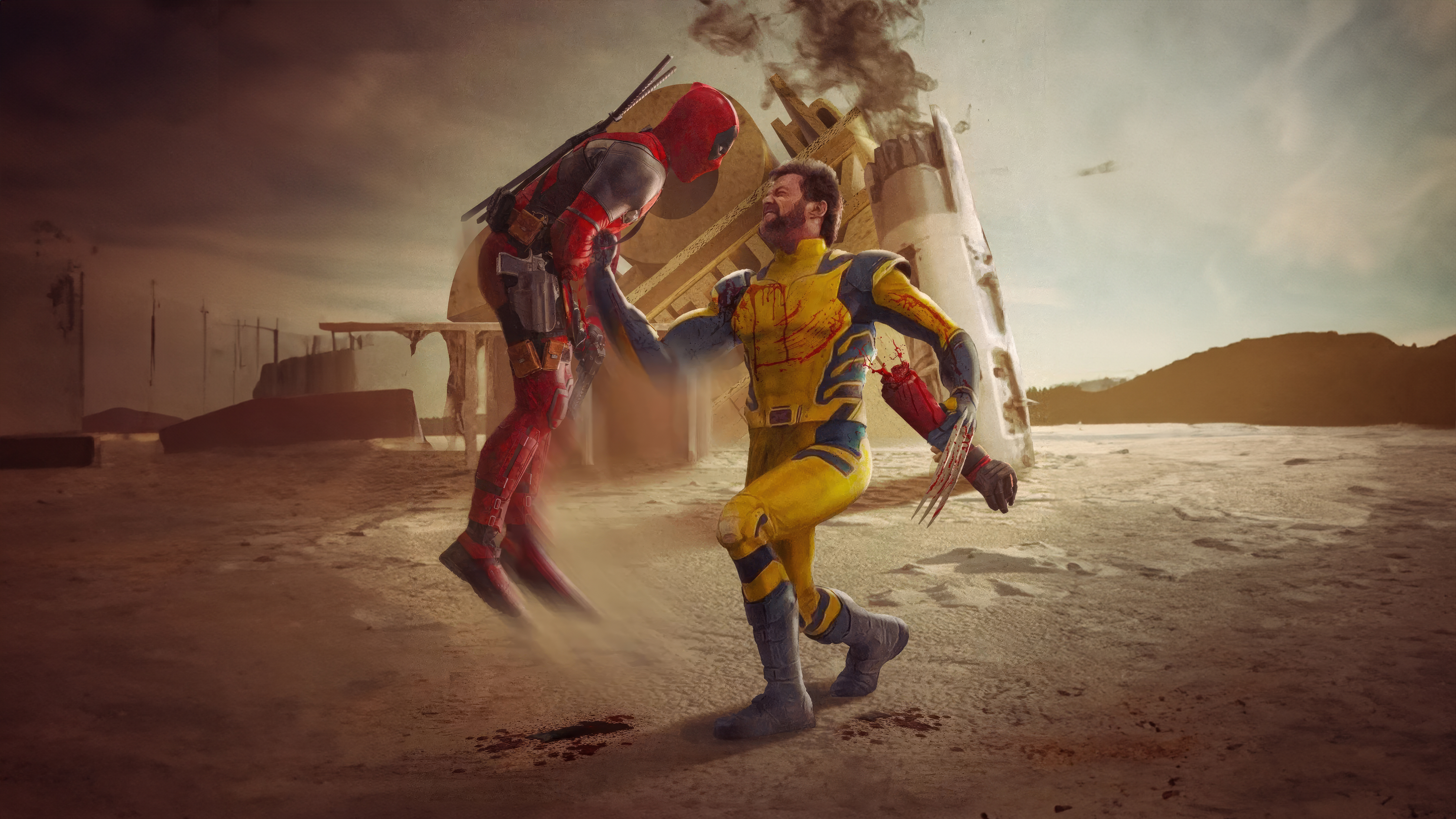 Deadpool And Wolverine Film Desktop Wallpapers Wallpaper Cave