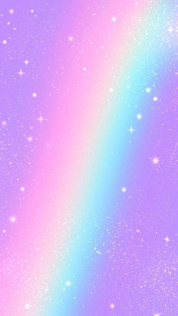 Aesthetic Rainbow Glitter Wallpaper