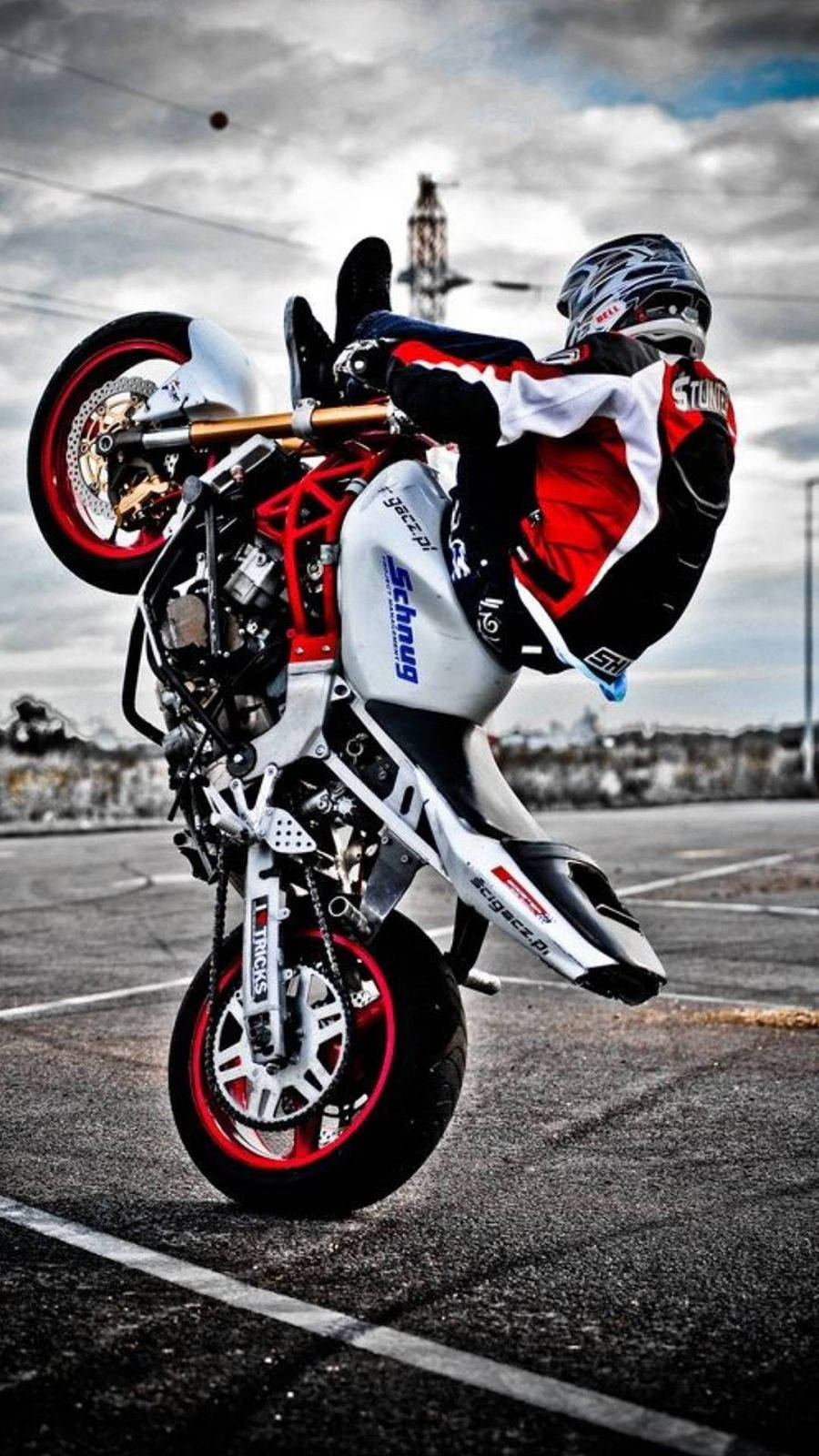 Download Motorcycle Rider Wheelie