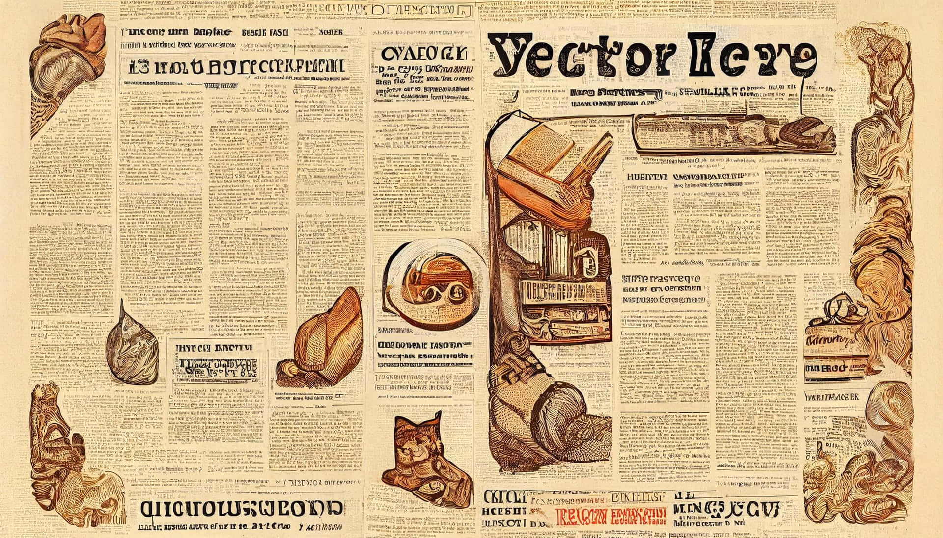 Vintage Newspaper Wallpaper