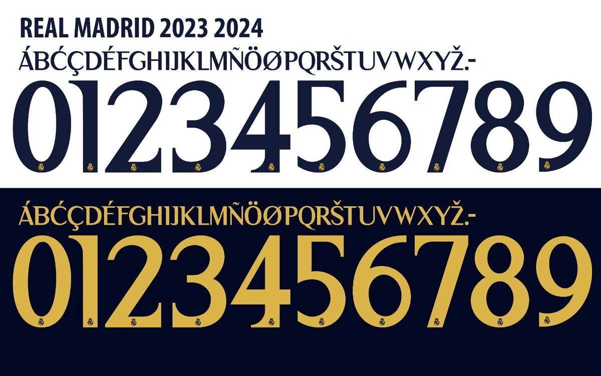 Name&Number Set For Real Madrid UEFA