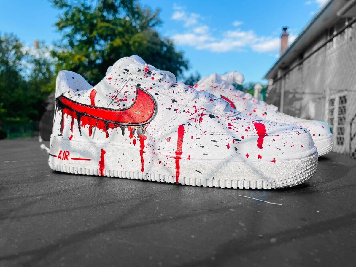 Nike Air Force 1 Custom Sneakers Blood