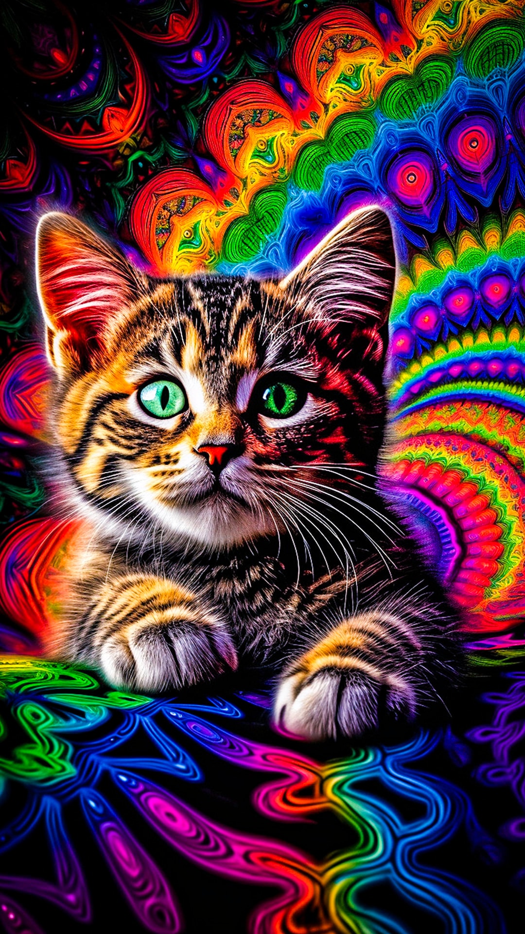 Trippy Cats Background