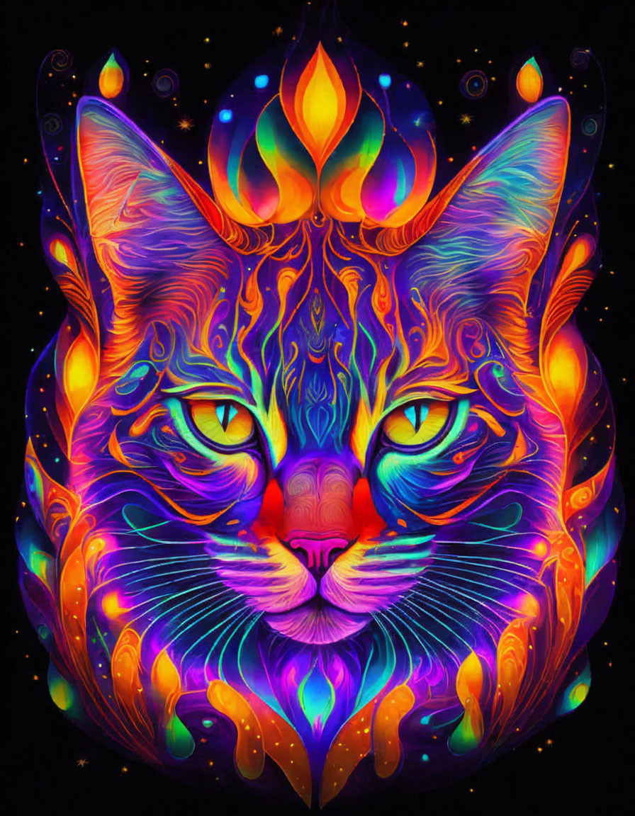 Psychedelic Cat. Deep Dream Generator