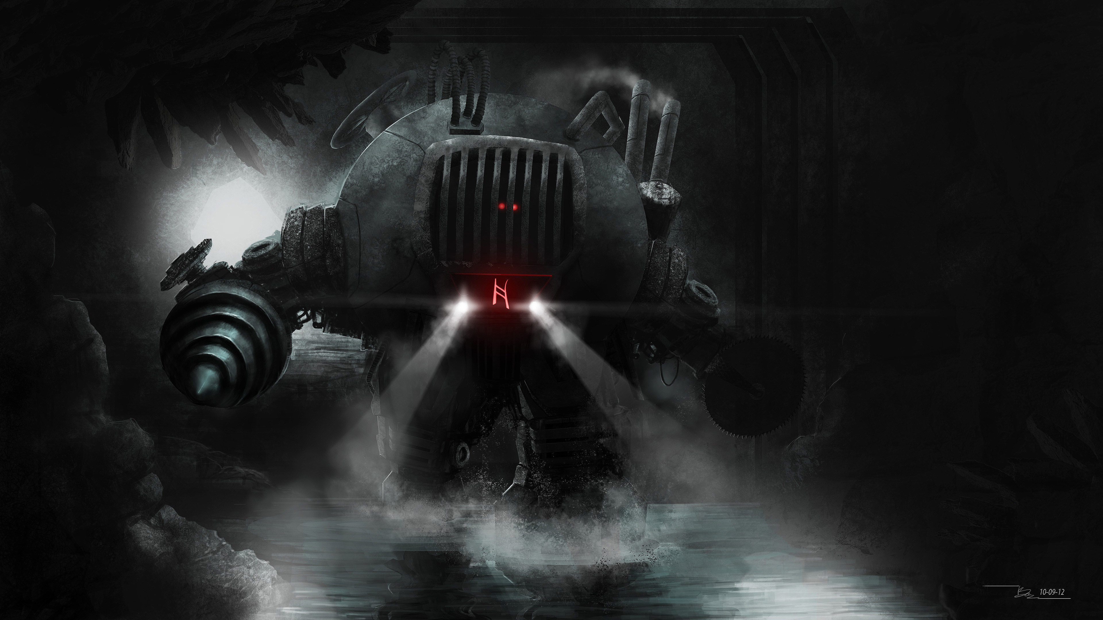desktop wallpaper: Dark, Robot, Warrior