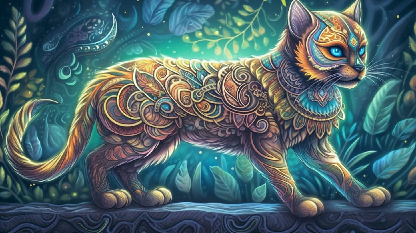 Enchanted Cat Wallpaper Printable Art
