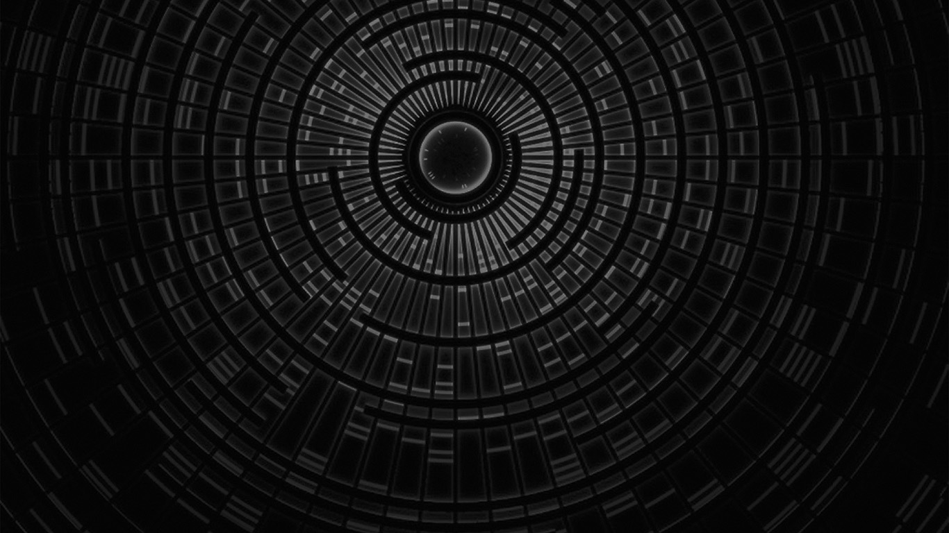 Circle Hole Dark Bw Abstract Pattern