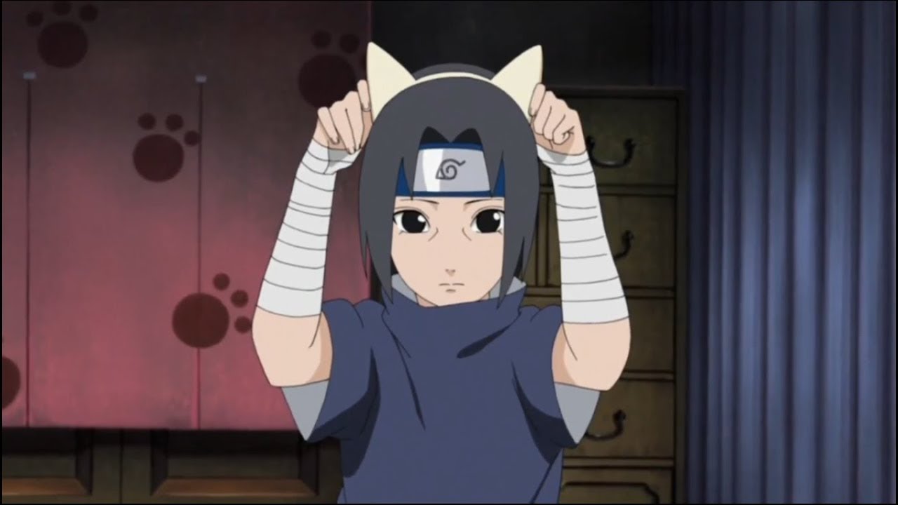 Itachi Uchiha Visits Cat Cafe Wearing