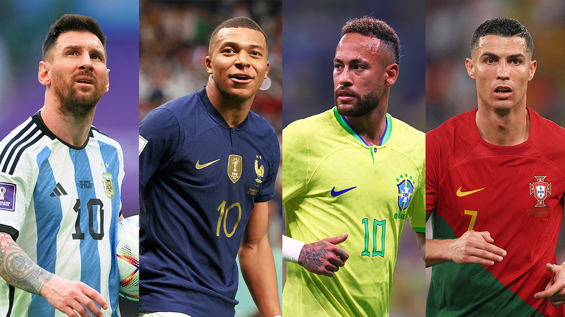 Messi Ronaldo Neymar Mbappe Wallpaper