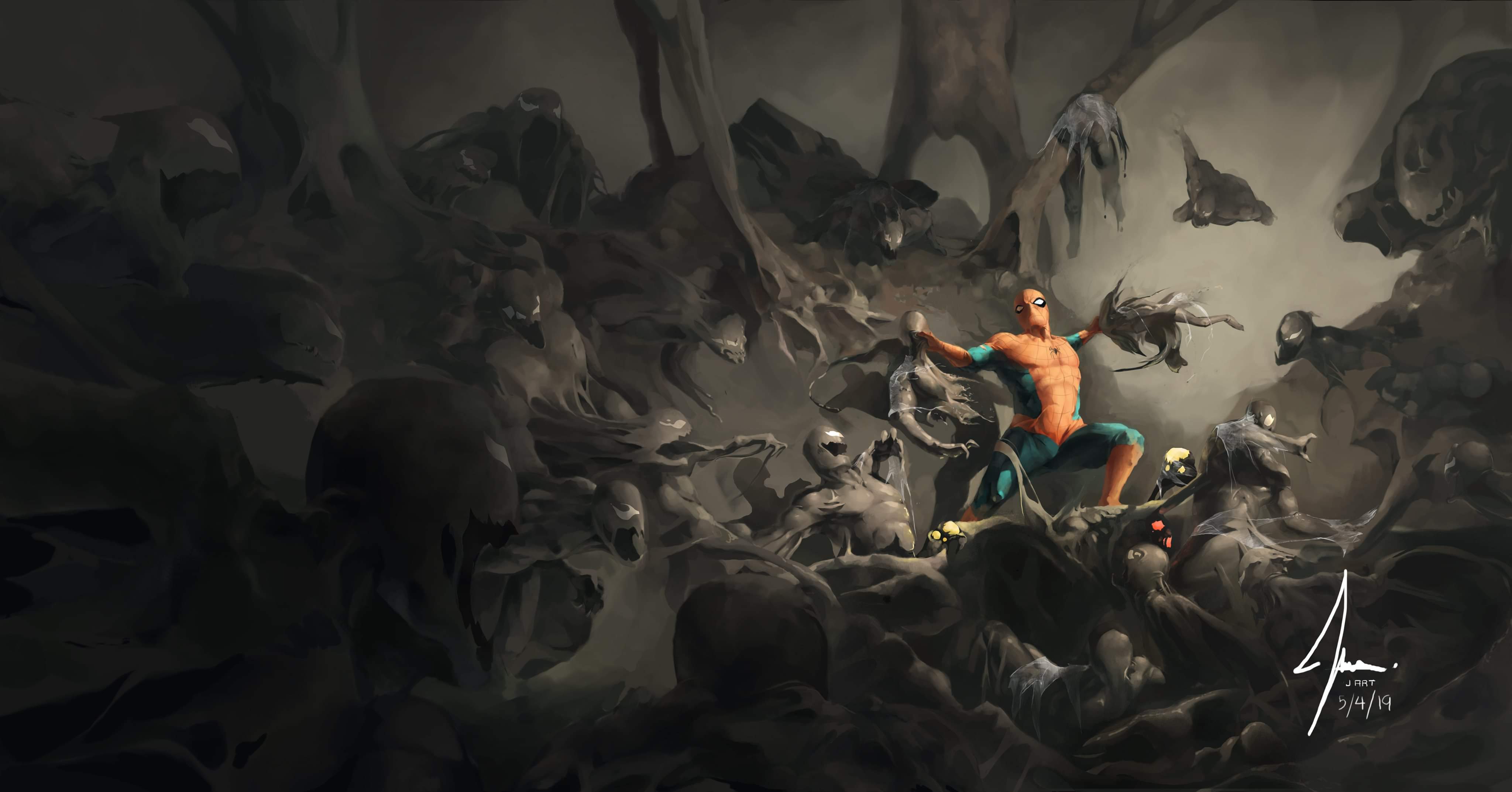 wallpaper: Spider Man, Comics, Symbiote