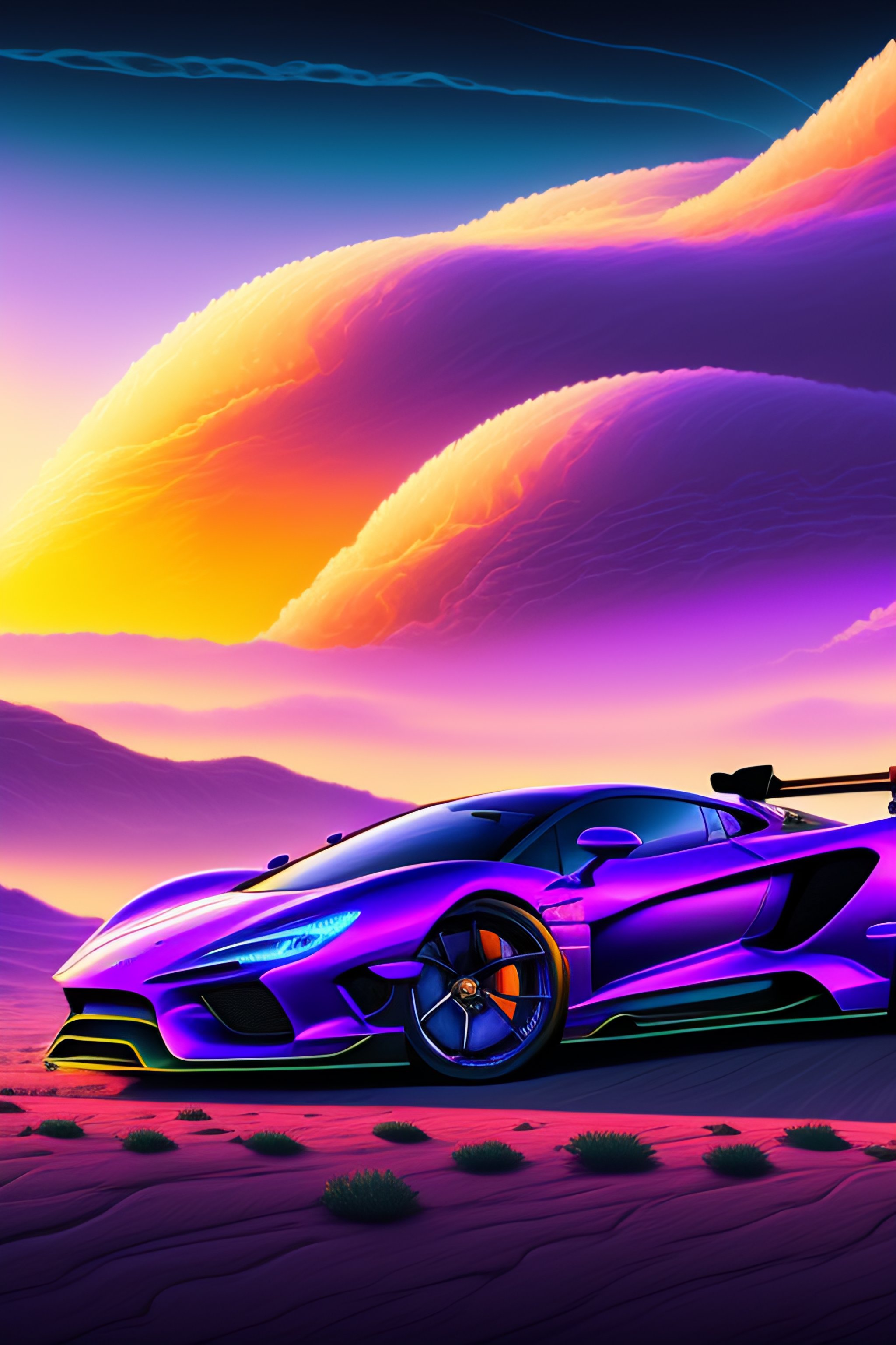 Illustration of super cars