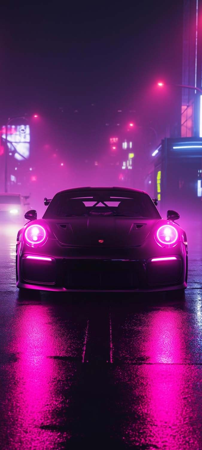 Porsche Neon iPhone Wallpaper HD