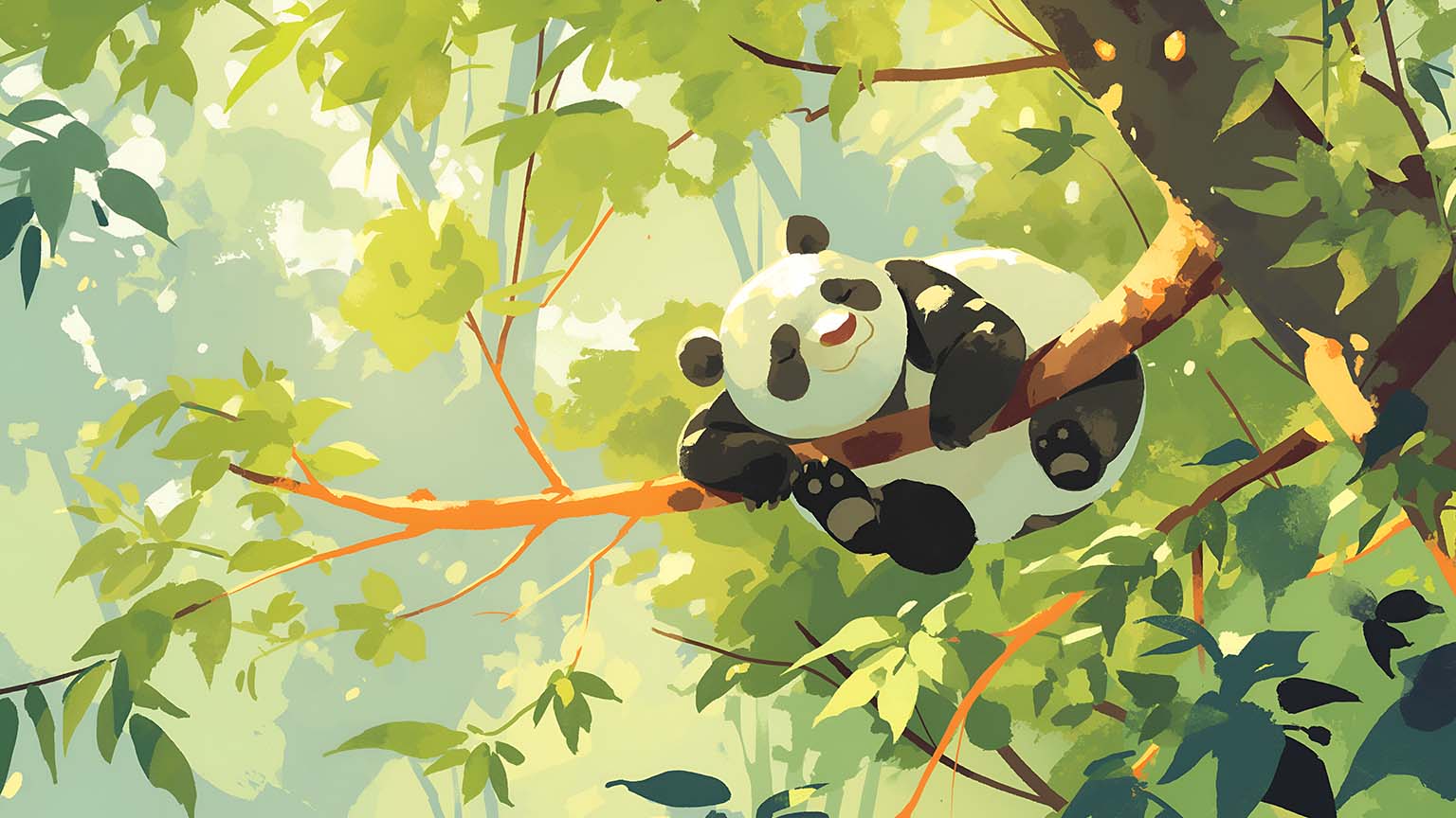 Tranquil Panda 4K Wallpaper for PC