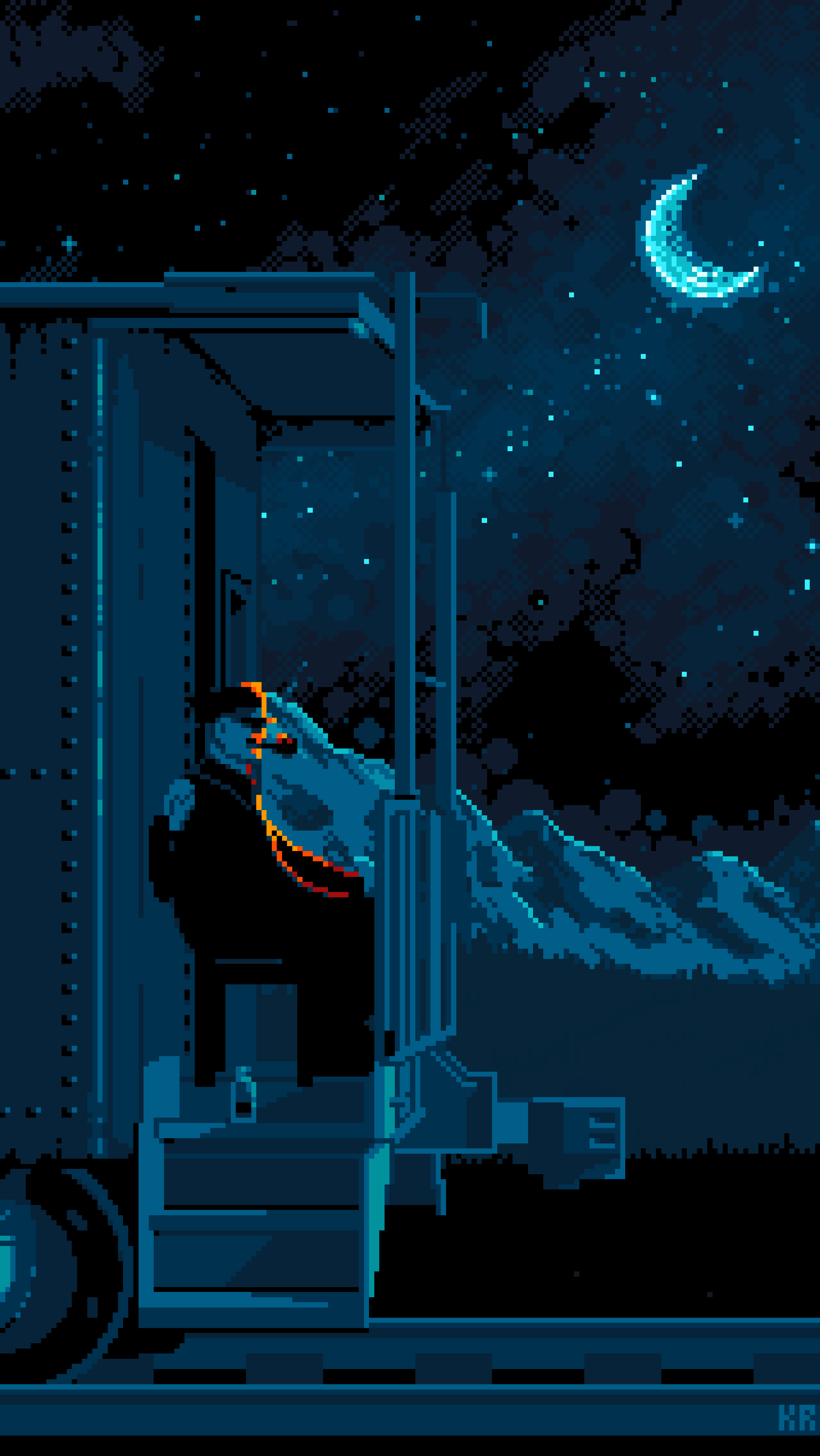 Starry Night Train Wallpaper