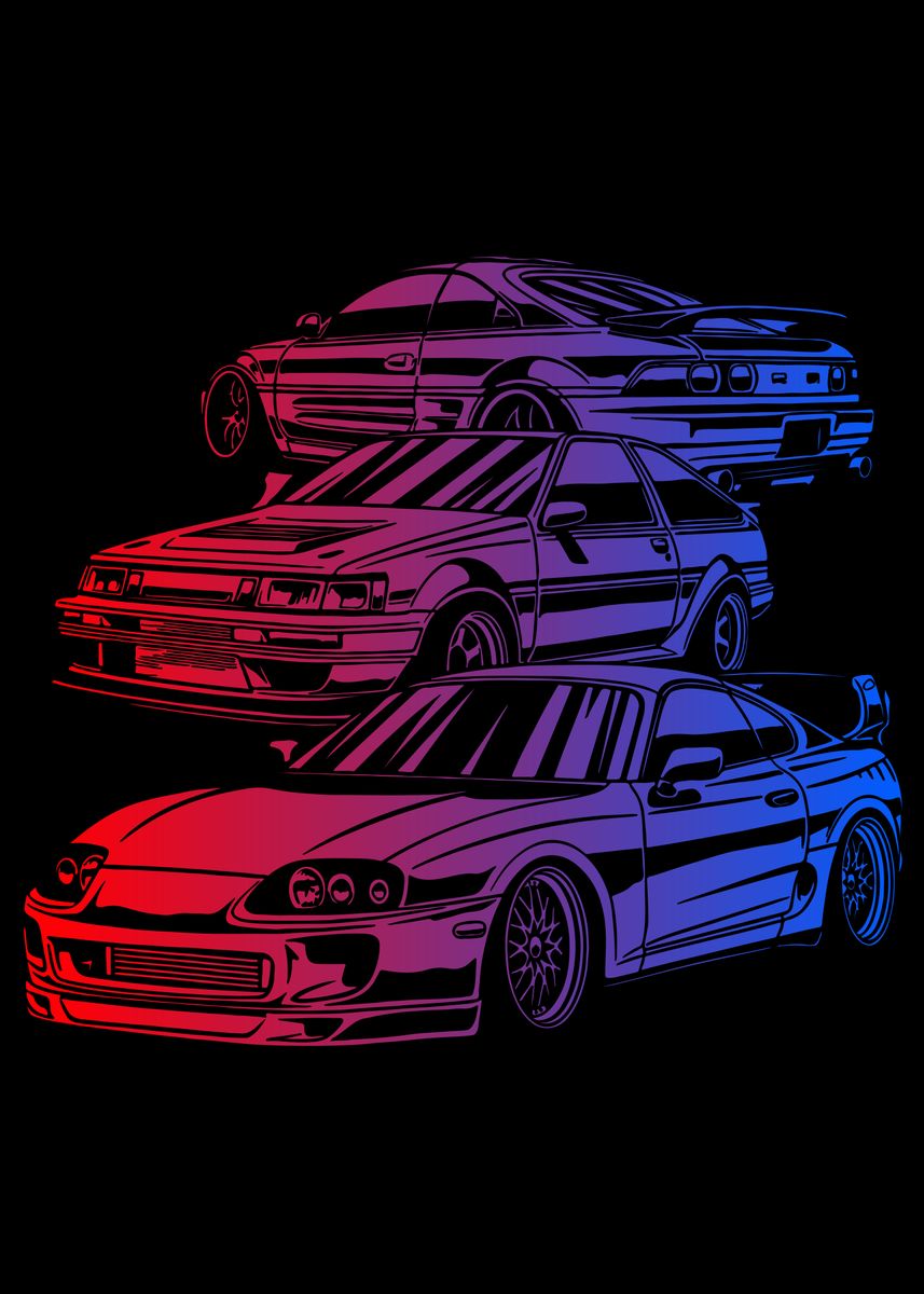 Retro Racing Car' Poster, picture