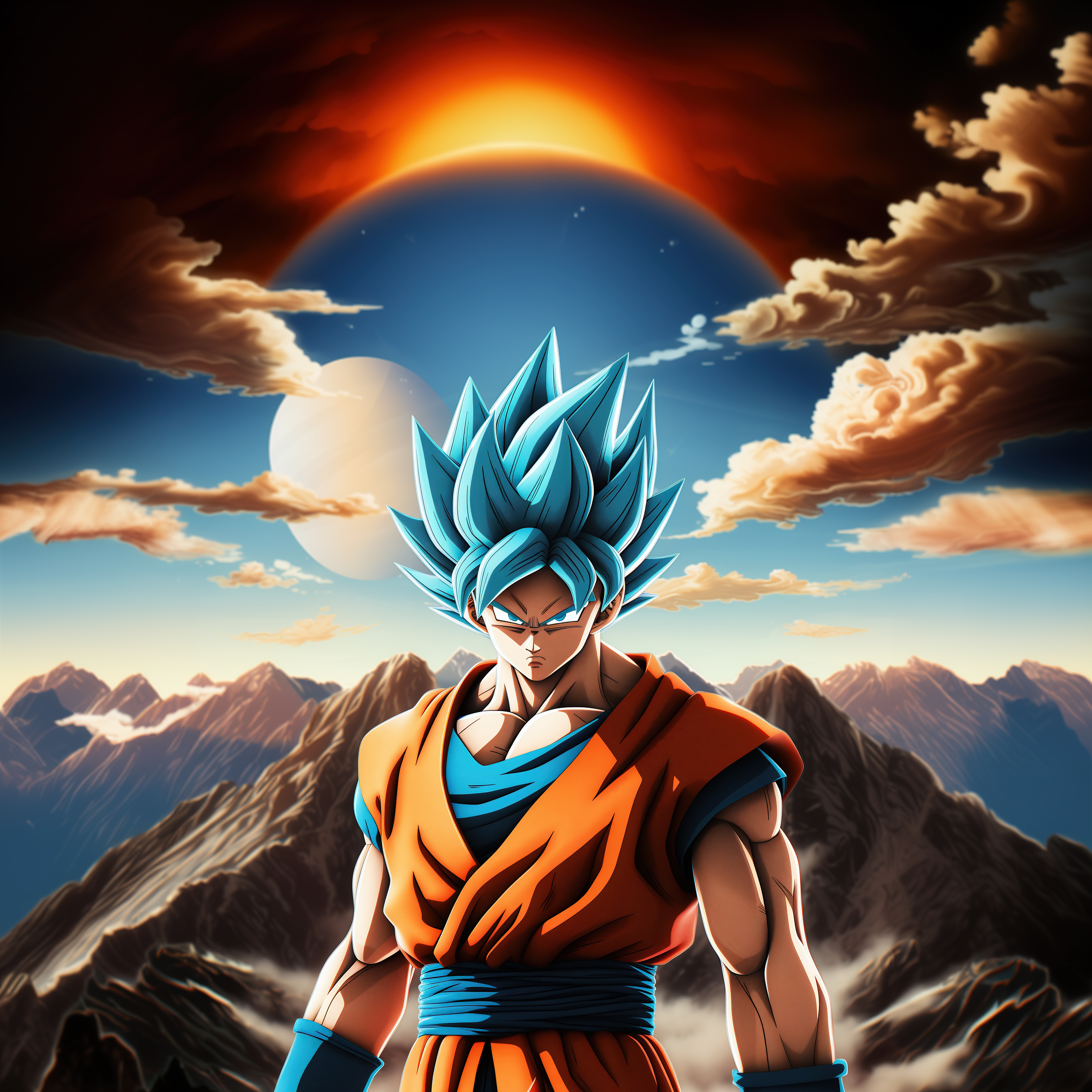 Goku SSJ Blue Dragon Ball 4K Wallpaper