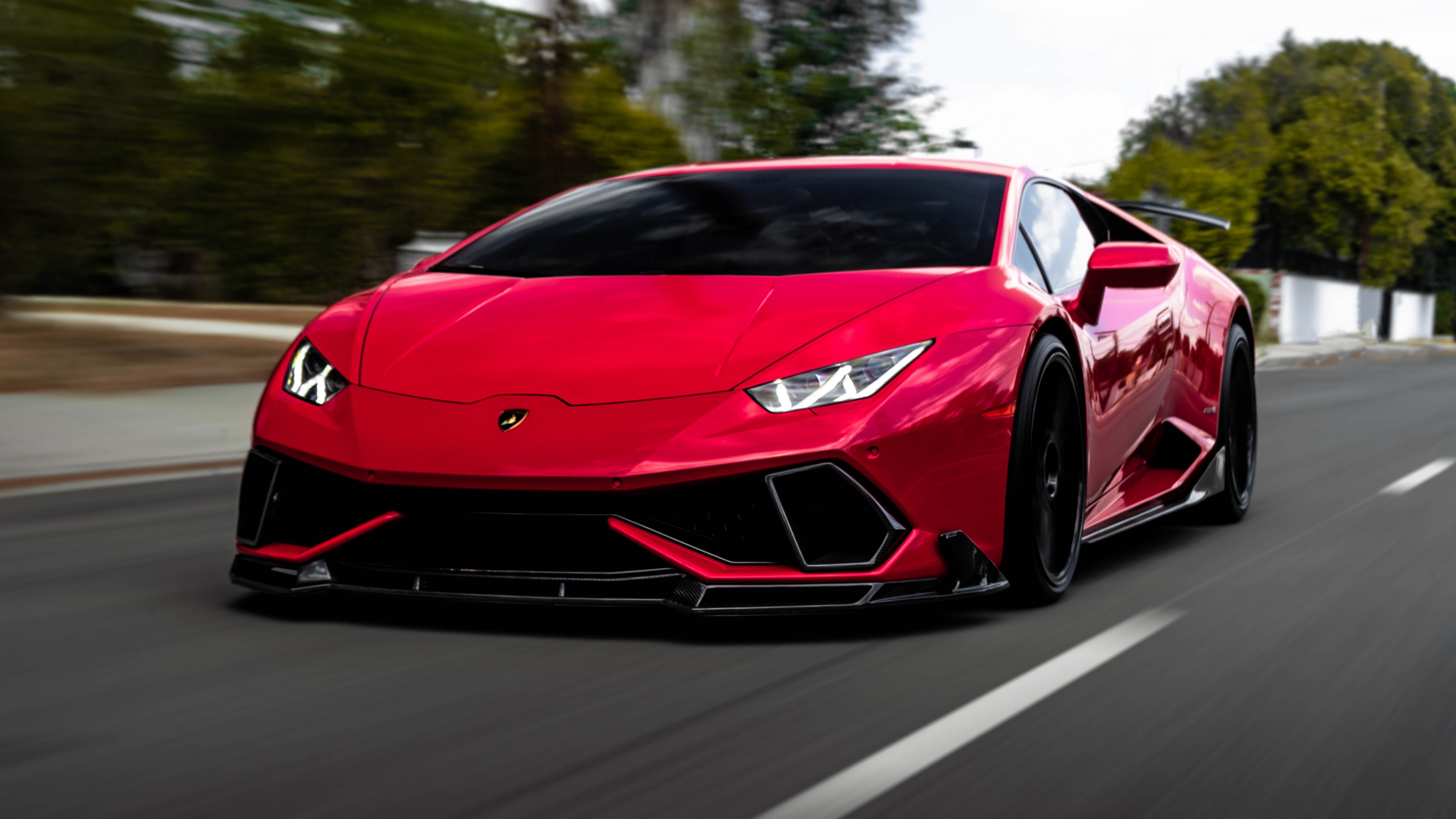 Lamborghini Huracan Wallpaper 4K, Red