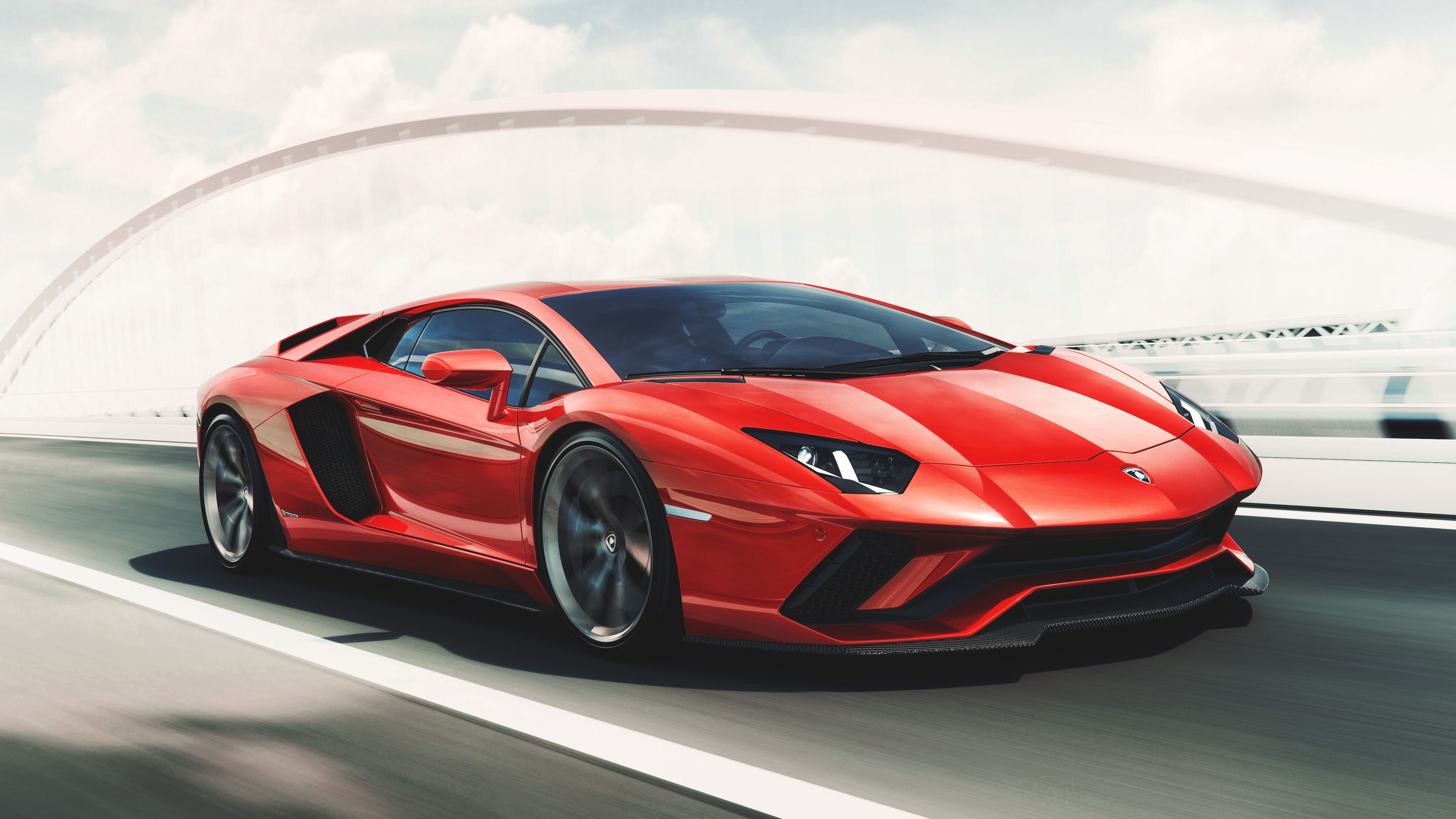 Red Lamborghini Aventador red