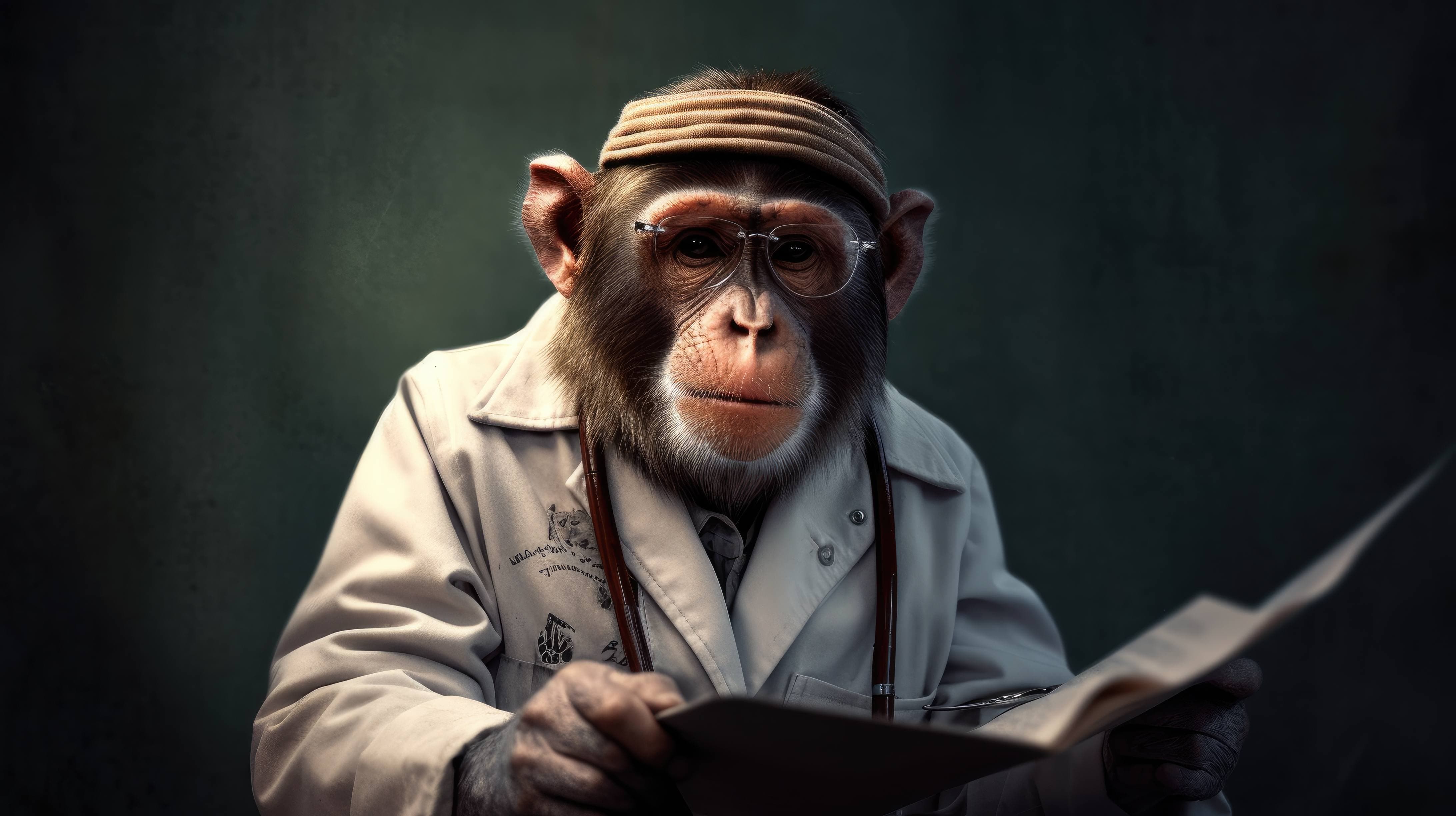 A 4K ultra HD wallpaper of a monkey