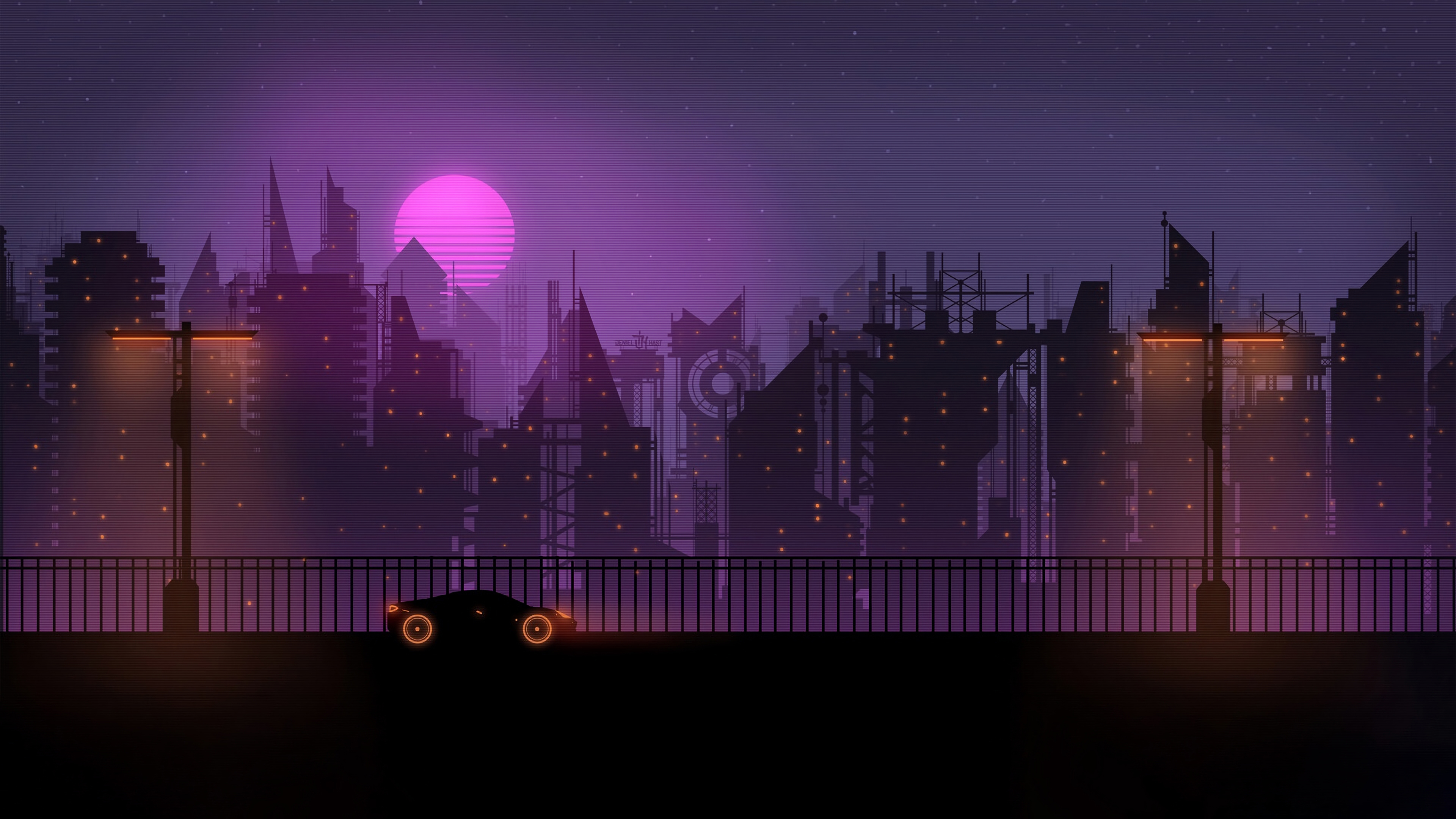 Car Ride Vaporwave 4k 4K , HD