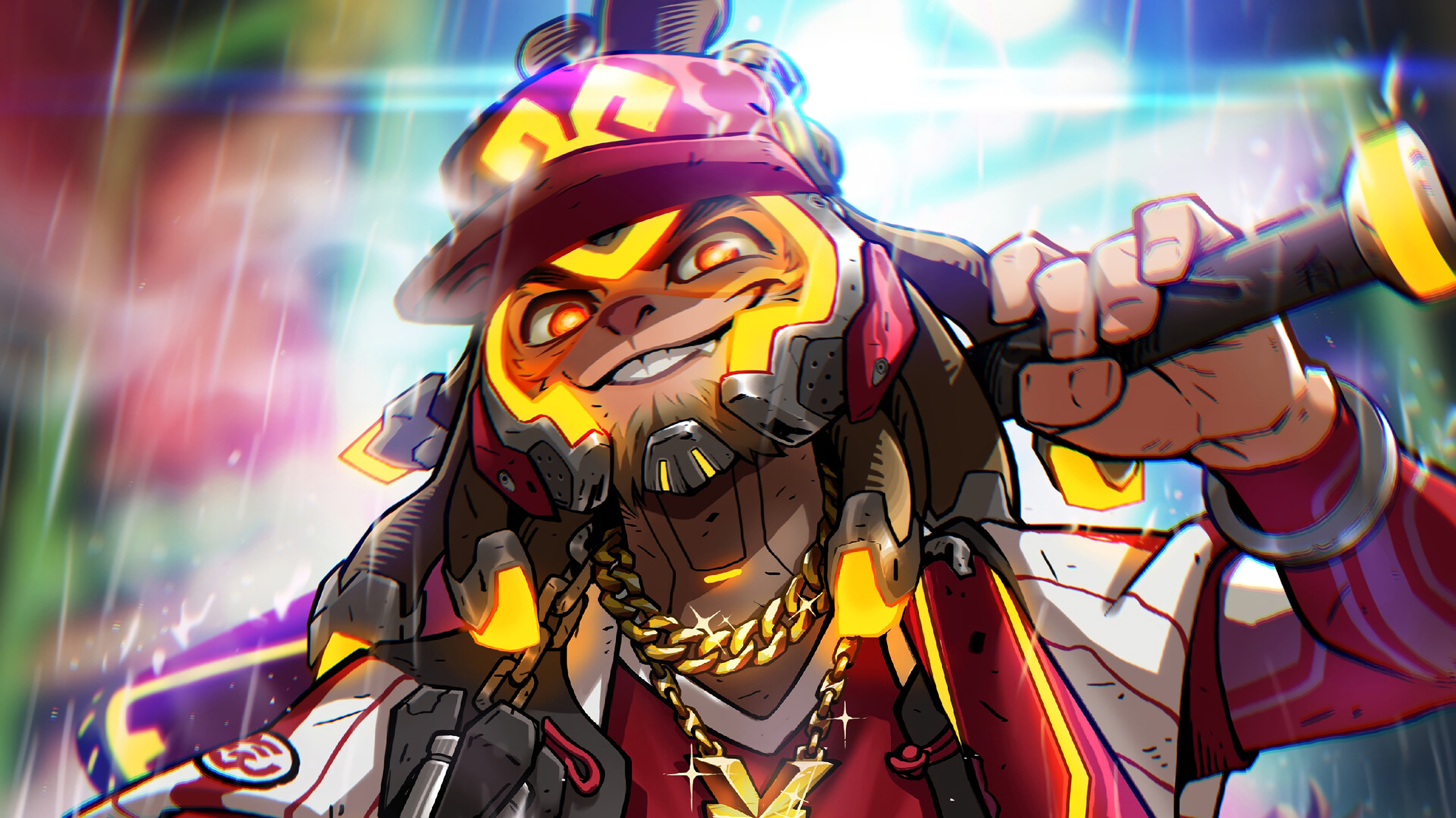 Cyberpunk Monkey Wallpaper, HD Artist