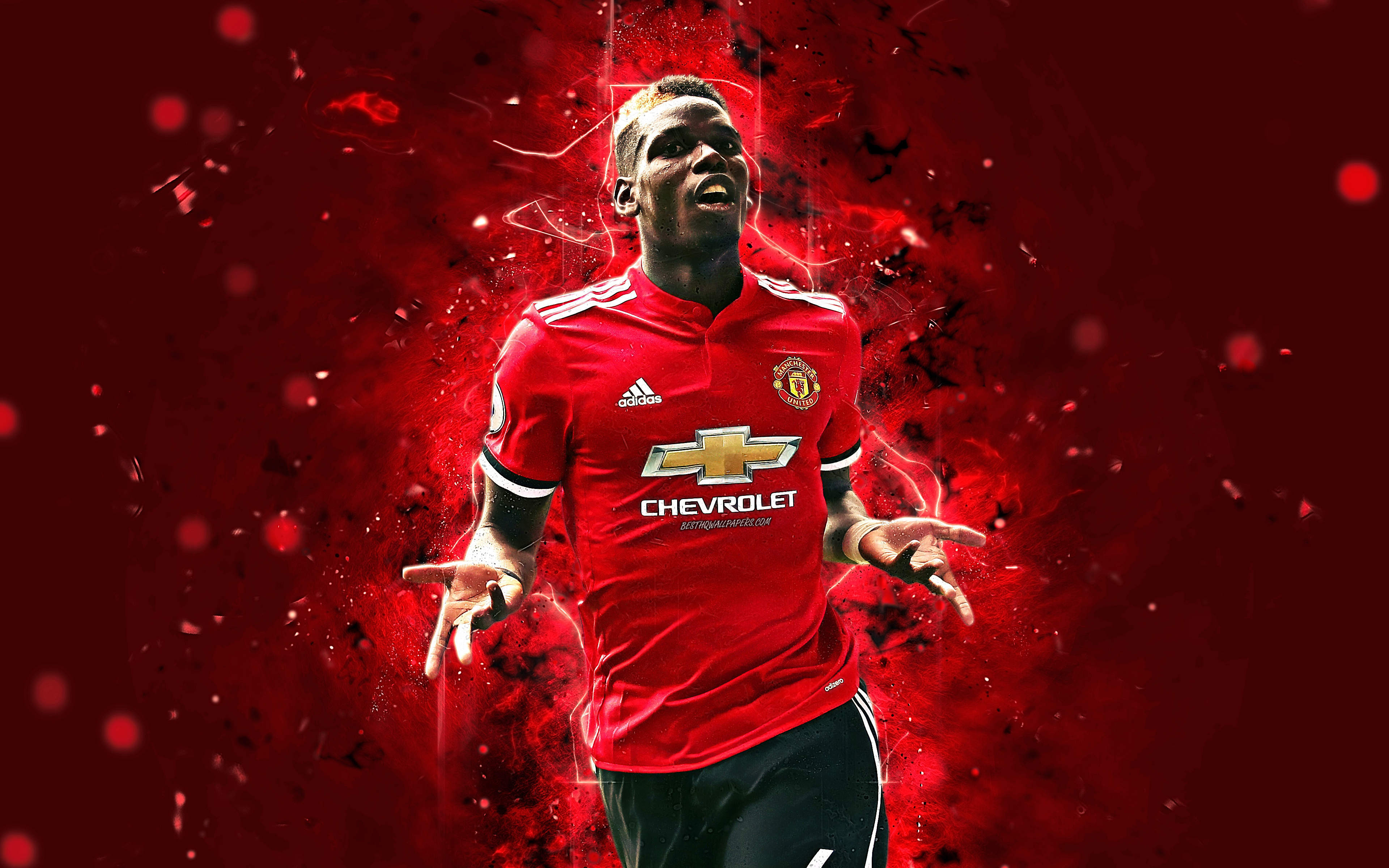 wallpaper 4k, Paul Pogba, abstract art