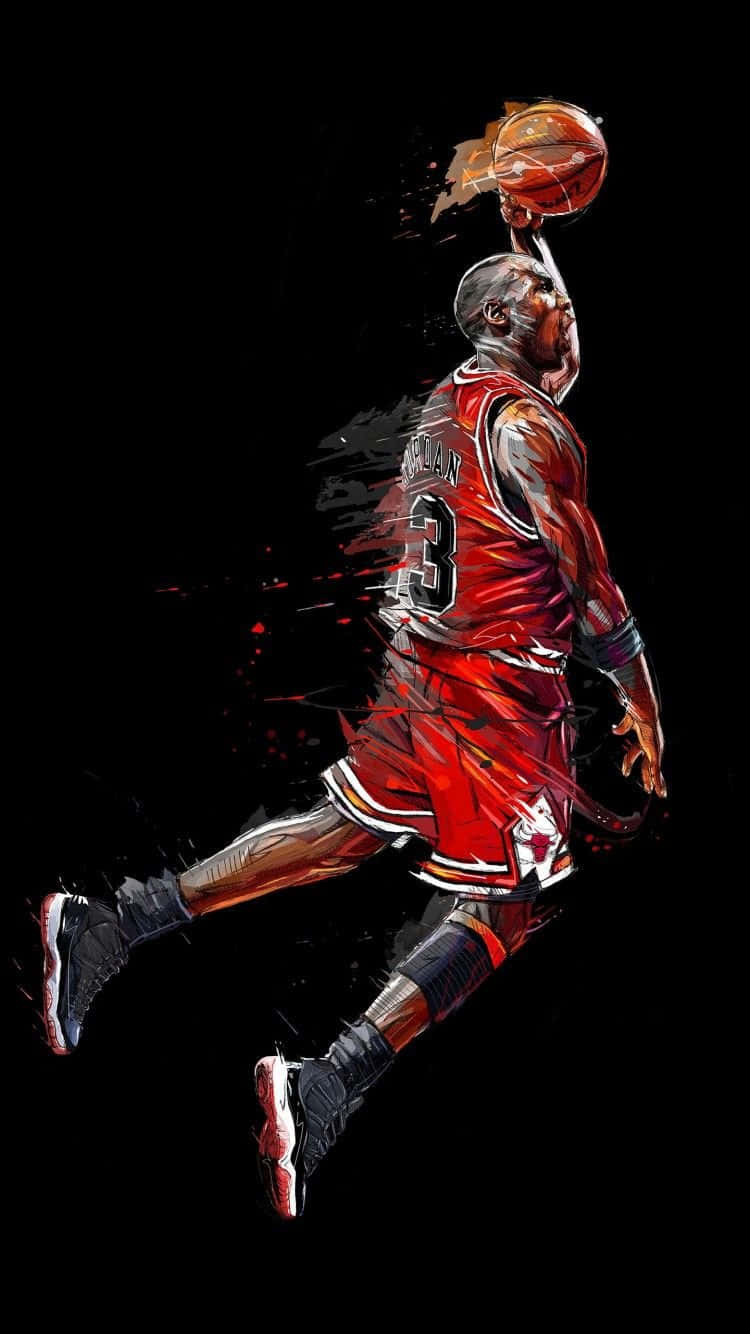 Digital IPhone Painting Michael Jordan