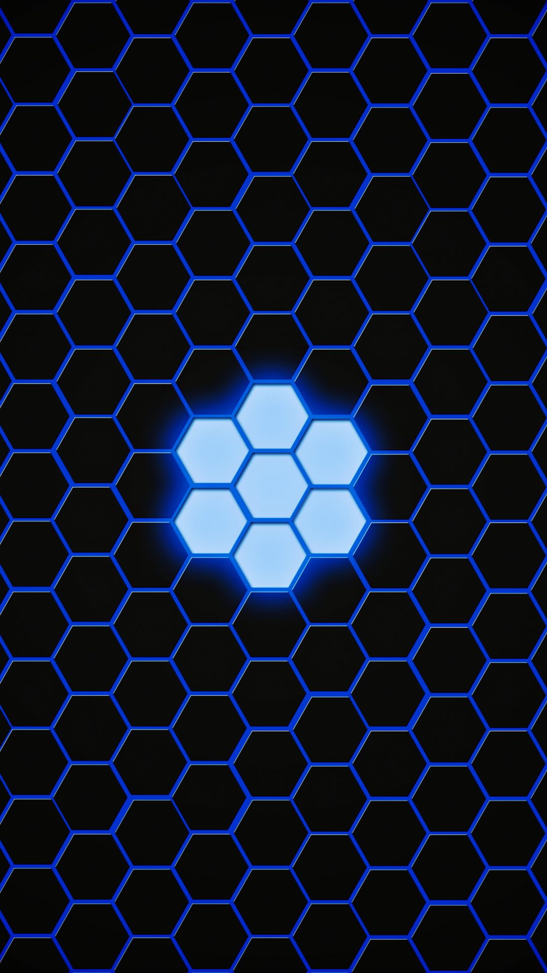 Blue Hexagon Wallpaper for Phone