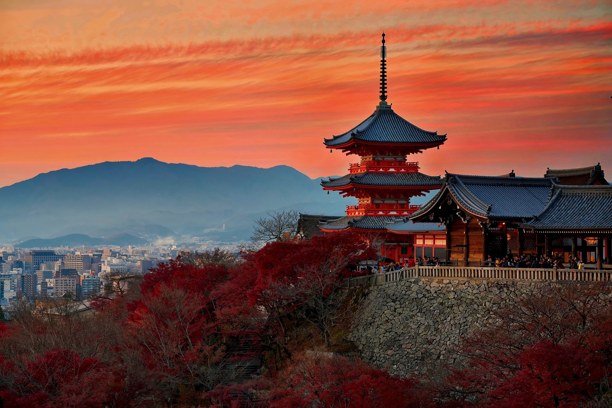 Wallpaper autumn, Japan, temple, Kyoto for mobile and desktop, section пейзажи, resolution 2048x1366