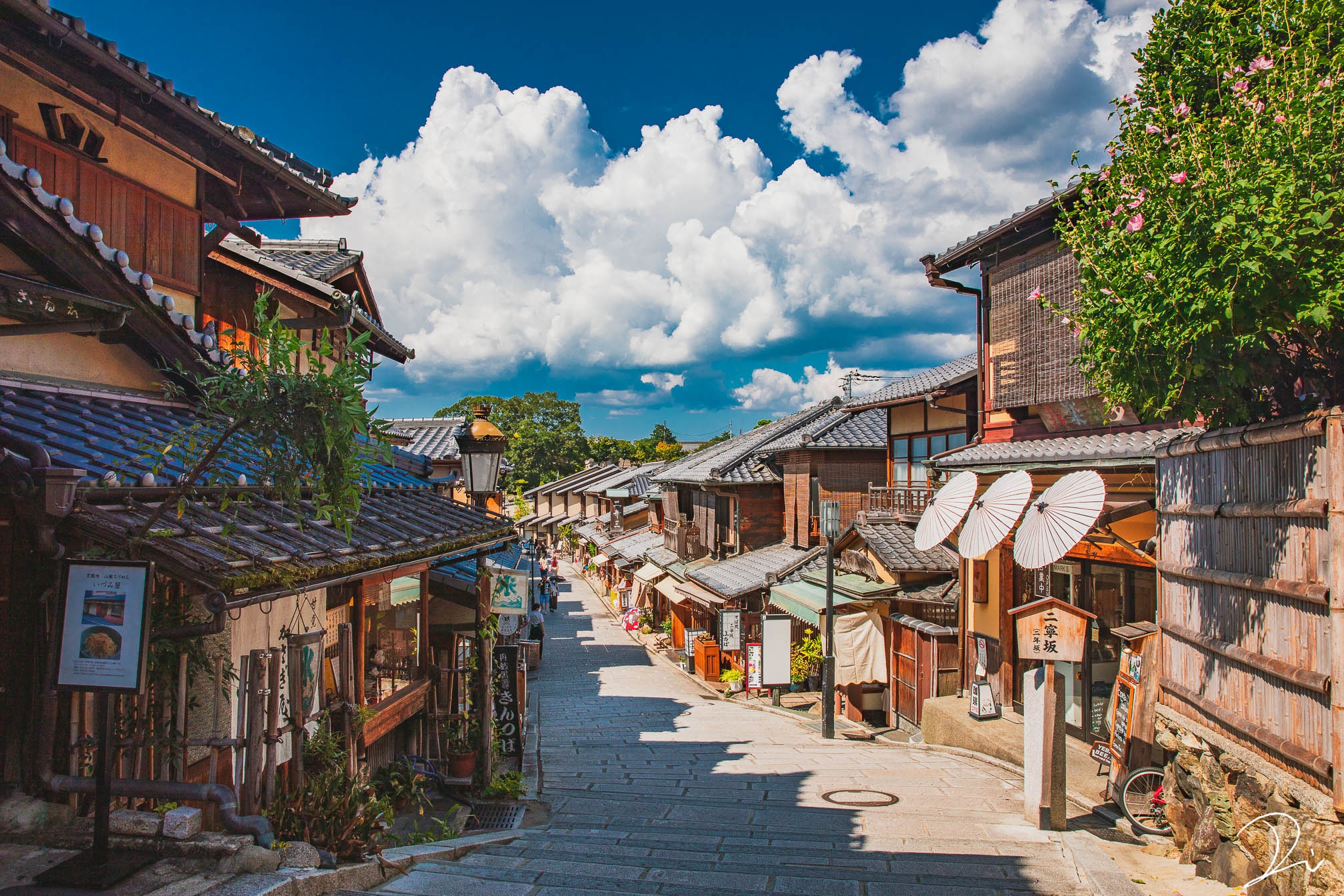 Wallpaper Japan, Japan, Kyoto, summer day, city street, wooden house for mobile and desktop, section город, resolution 2016x1344