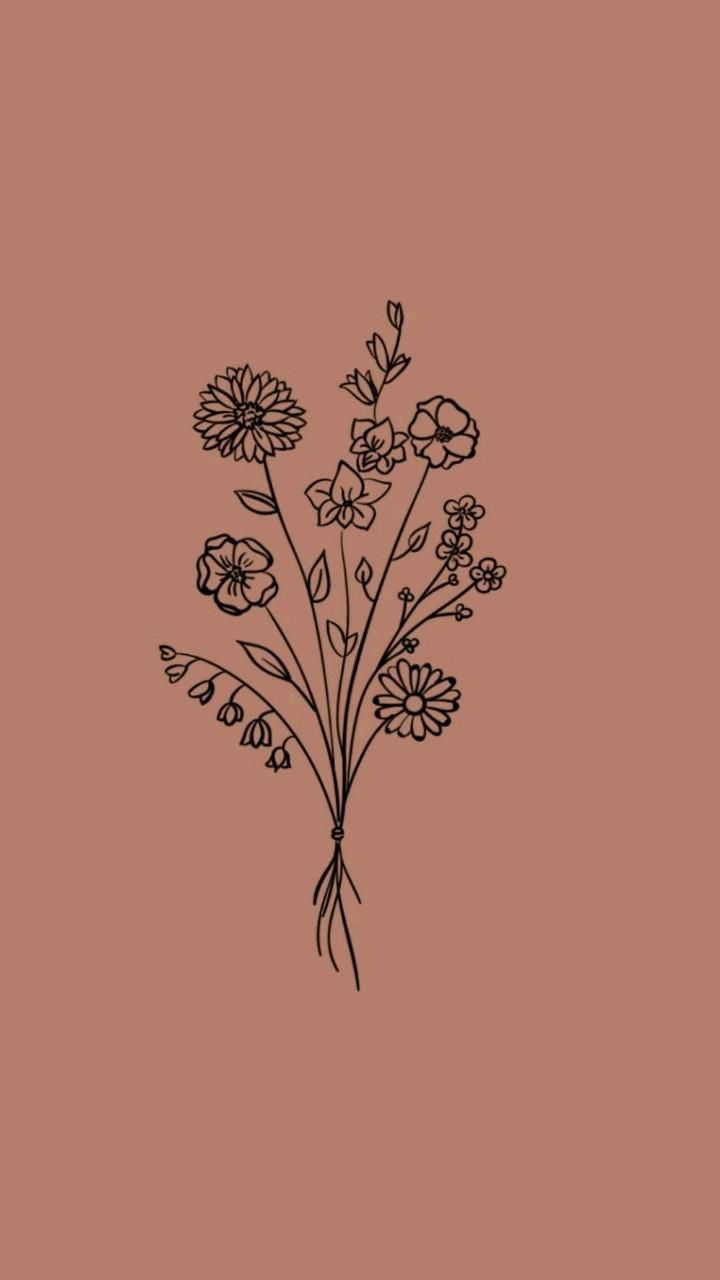 Boho Flowers. Wallpaper for Your Phone