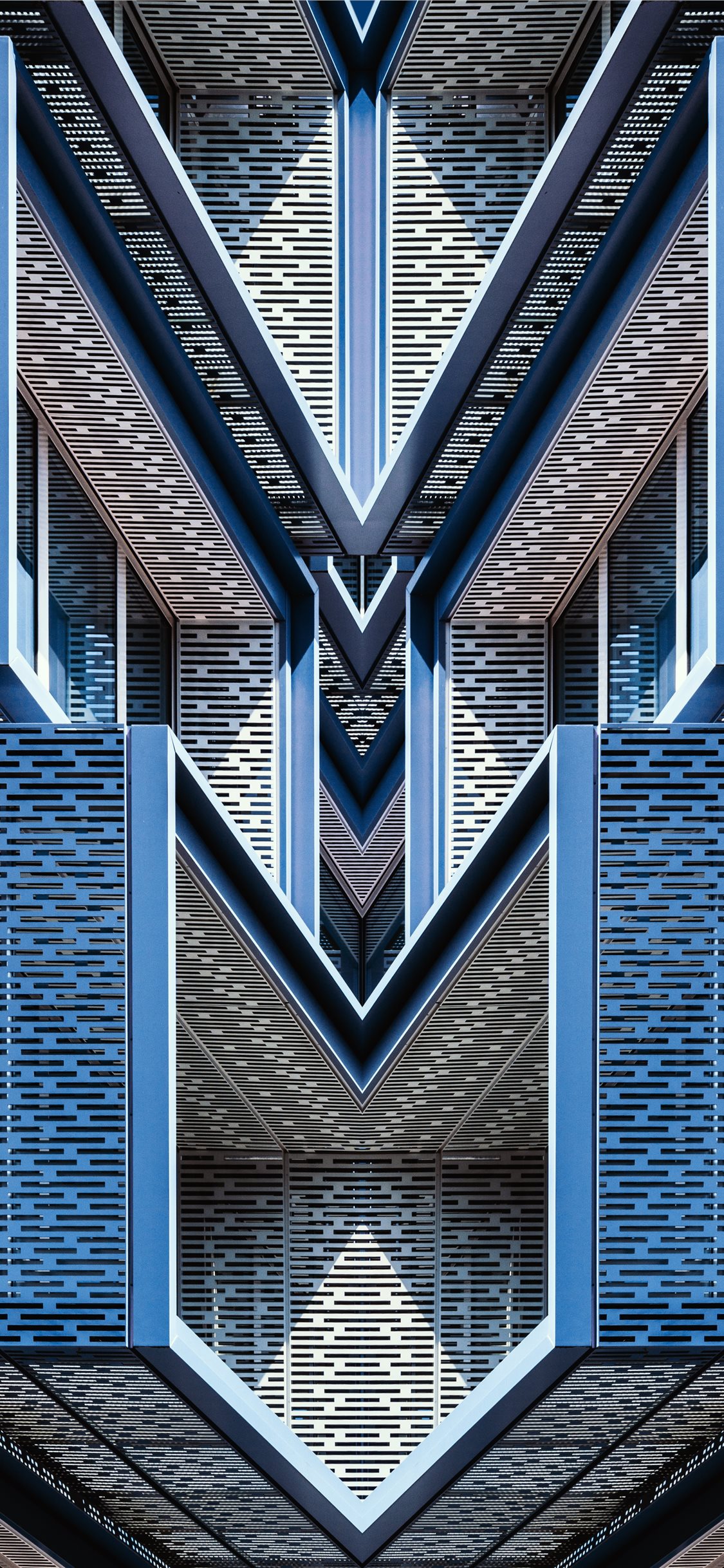blue architectural design iPhone X