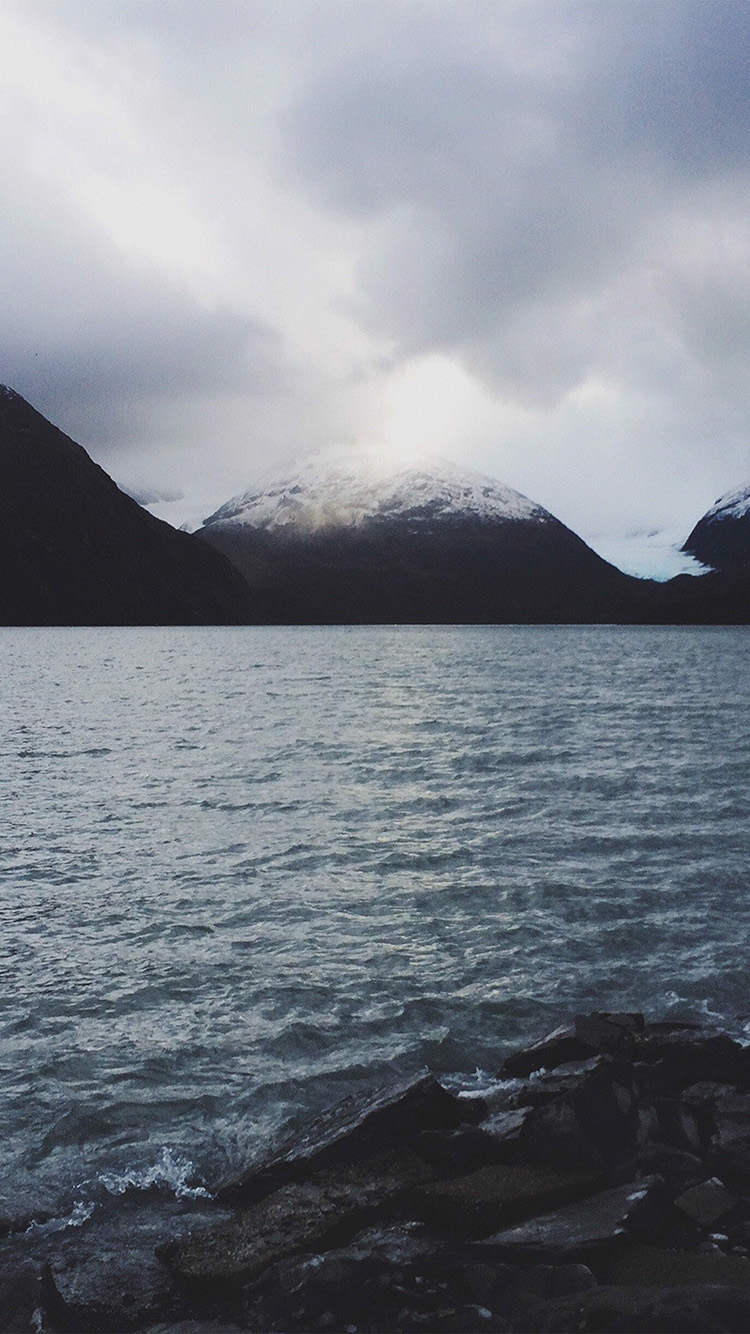 Fog Lake Mountain Nature Wallpaper