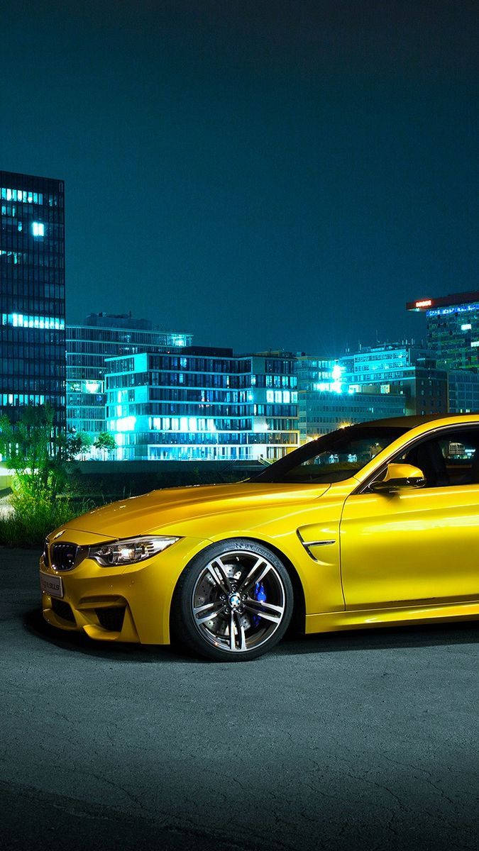 Download M4 Gold BMW iPhone X Wallpaper