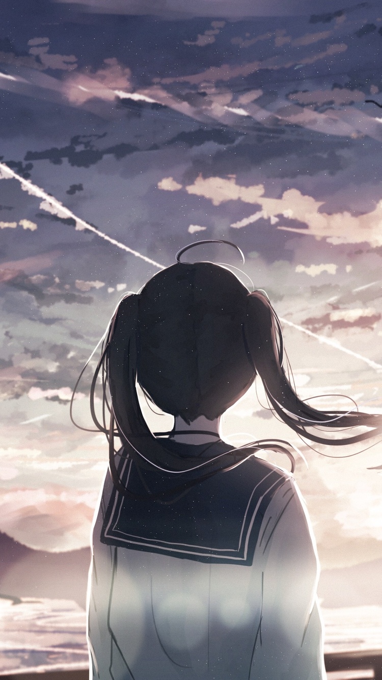 School Anime Girl 4k iPhone 6