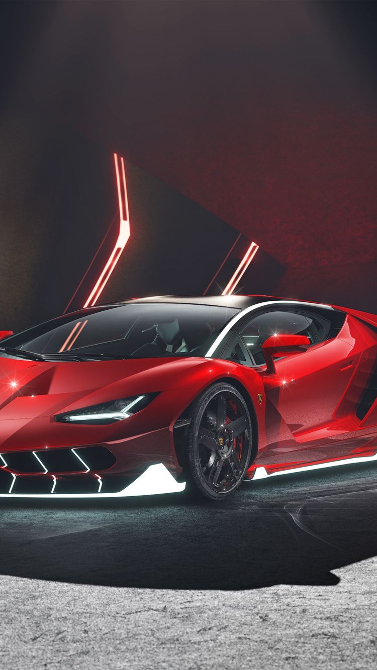 Red Lamborghini Centenario wallpaper