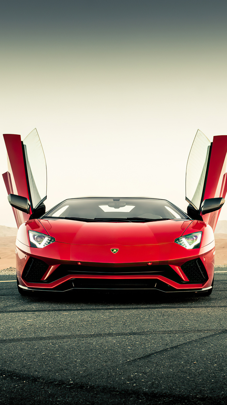 Red Lamborghini Aventador
