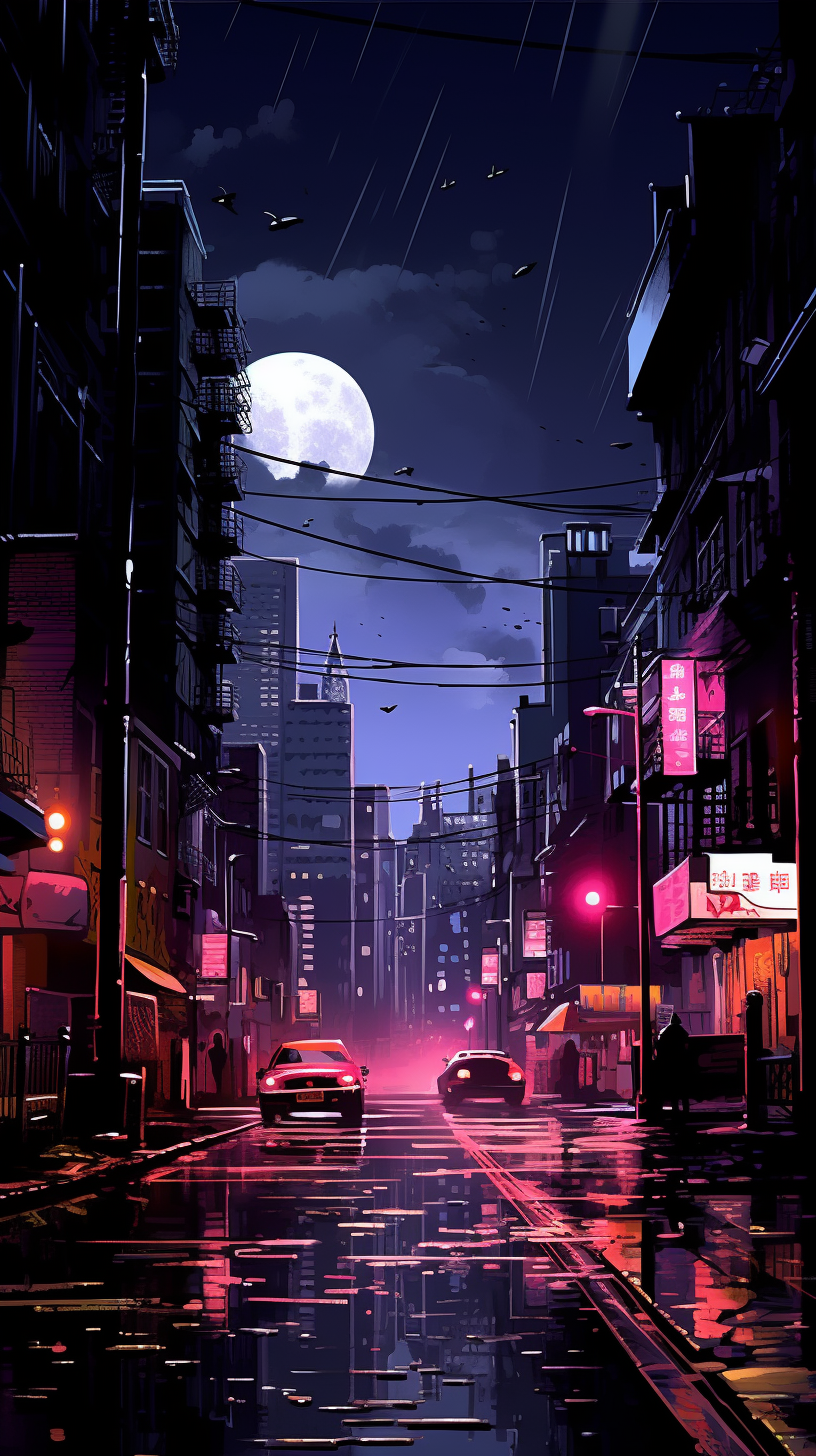 Noir Inspired Manhwa Night in the City