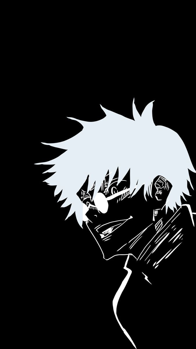 Gojo Satoru Black and White Wallpaper