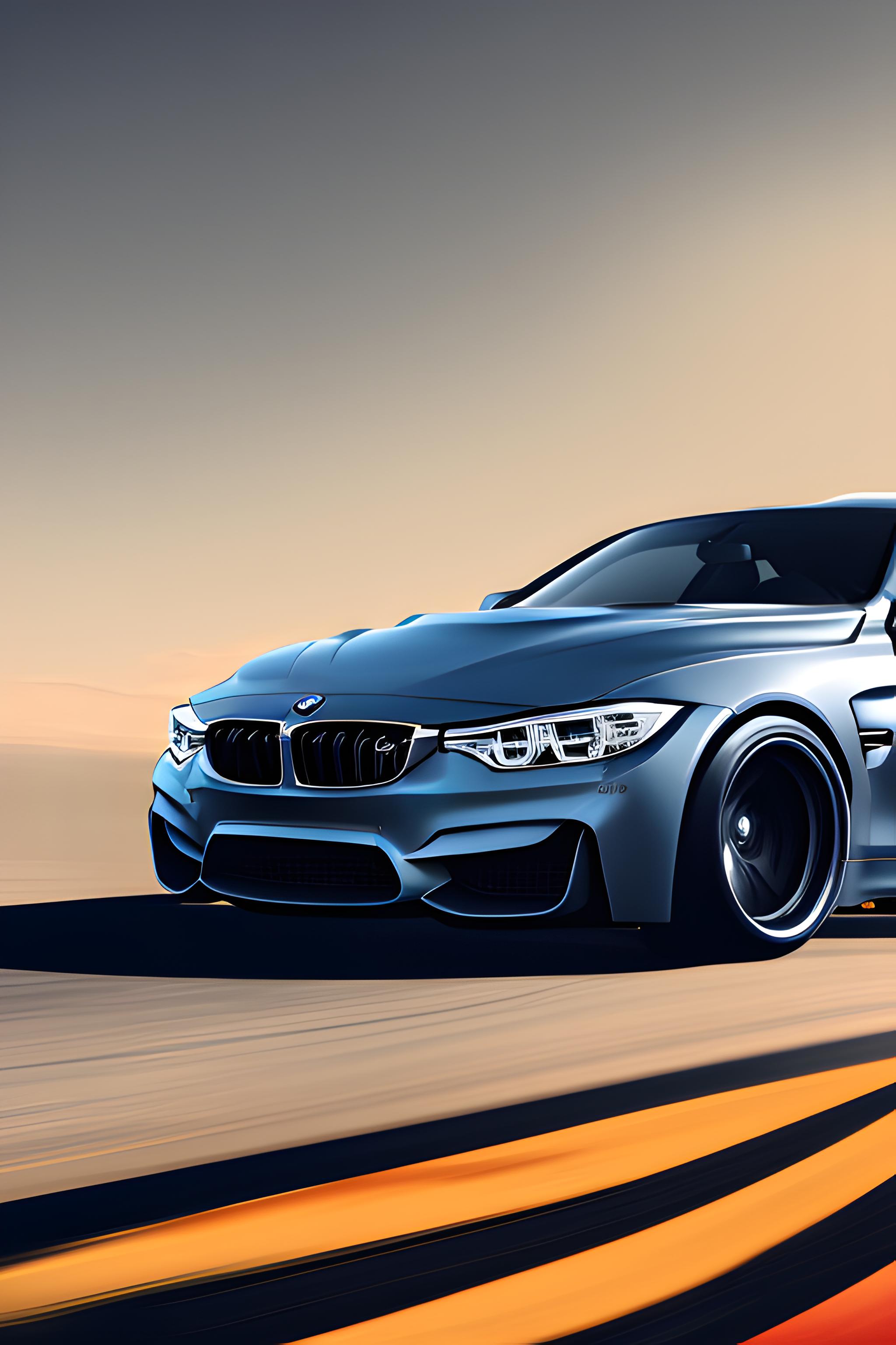 Make a wallpaper with a BMW M4, with a