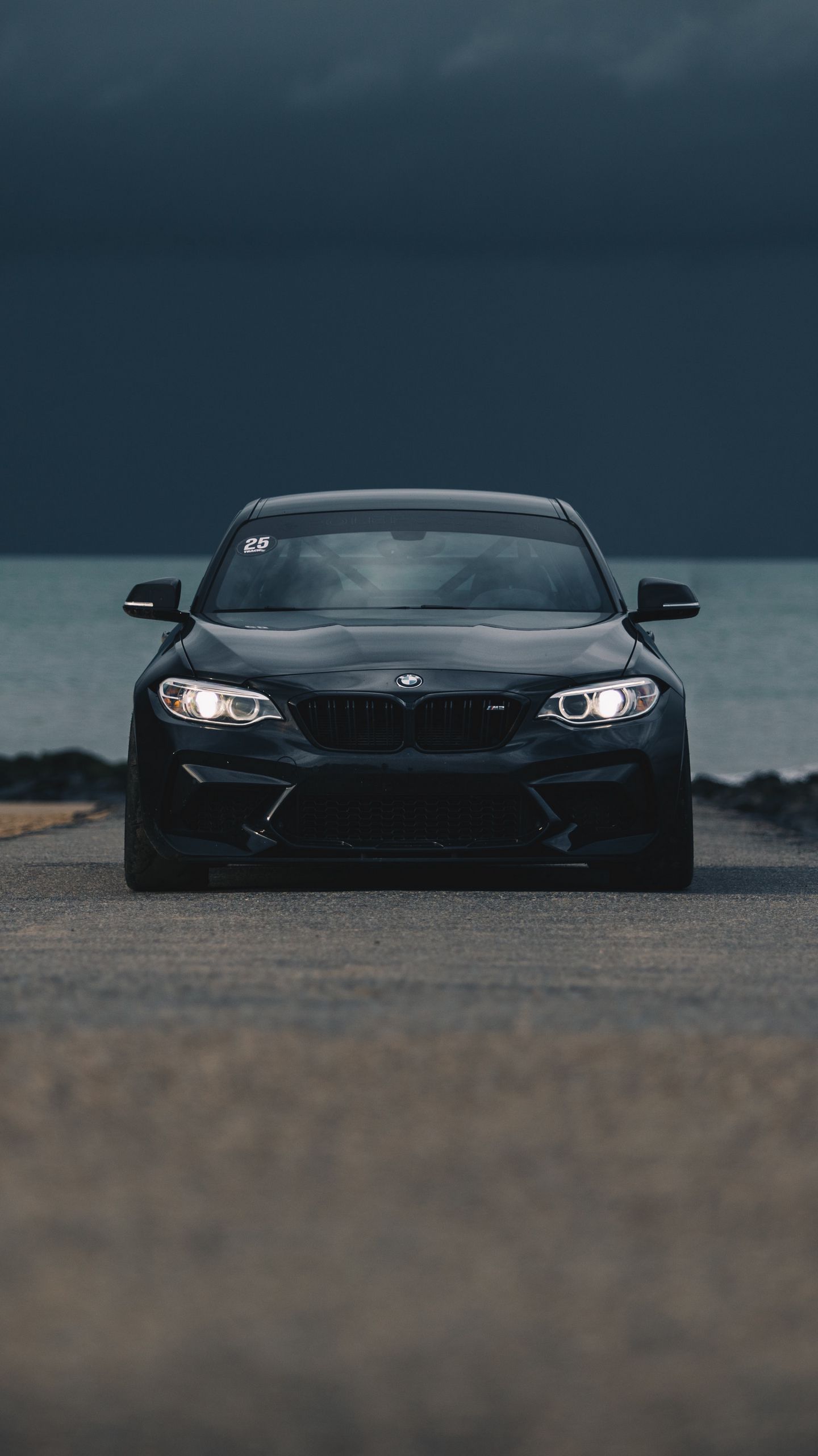 Download wallpaper 1440x2560 bmw m3, bmw, car, black, front view qhd samsung galaxy s6, s7, edge, note, lg g4 HD background