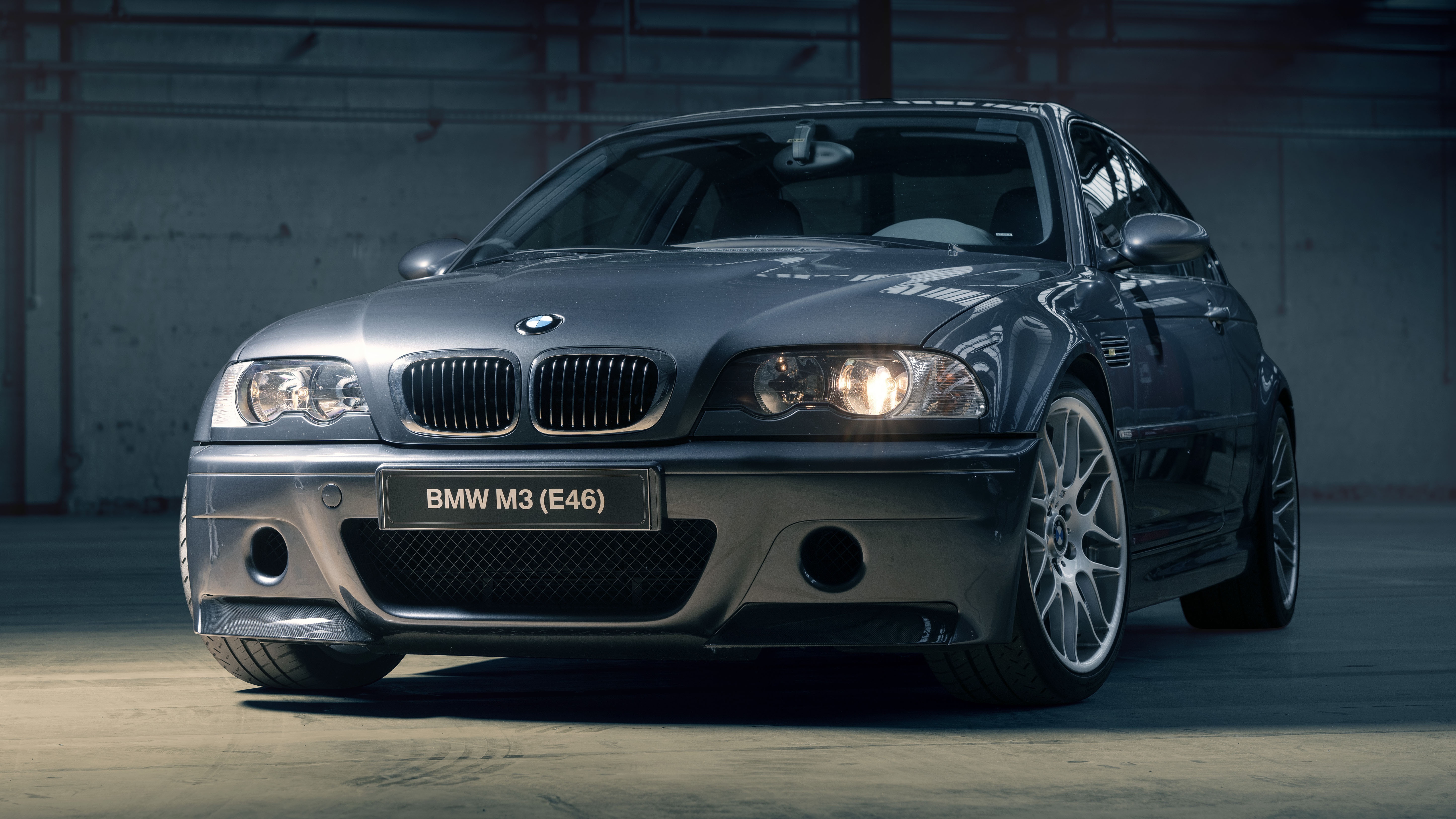 Wallpaper BMW, front, E46, headlights