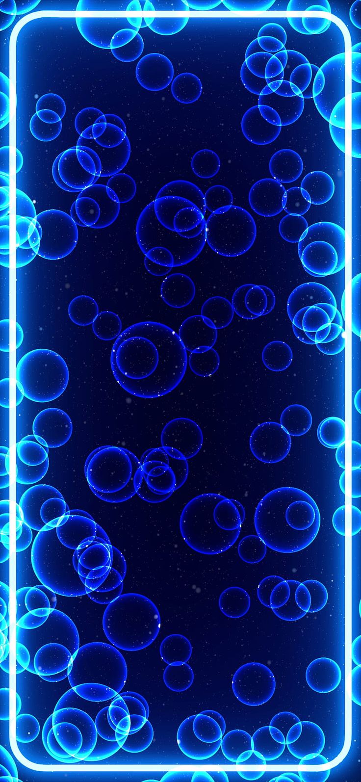 Blue Bubble Frame, amoled, blue, border