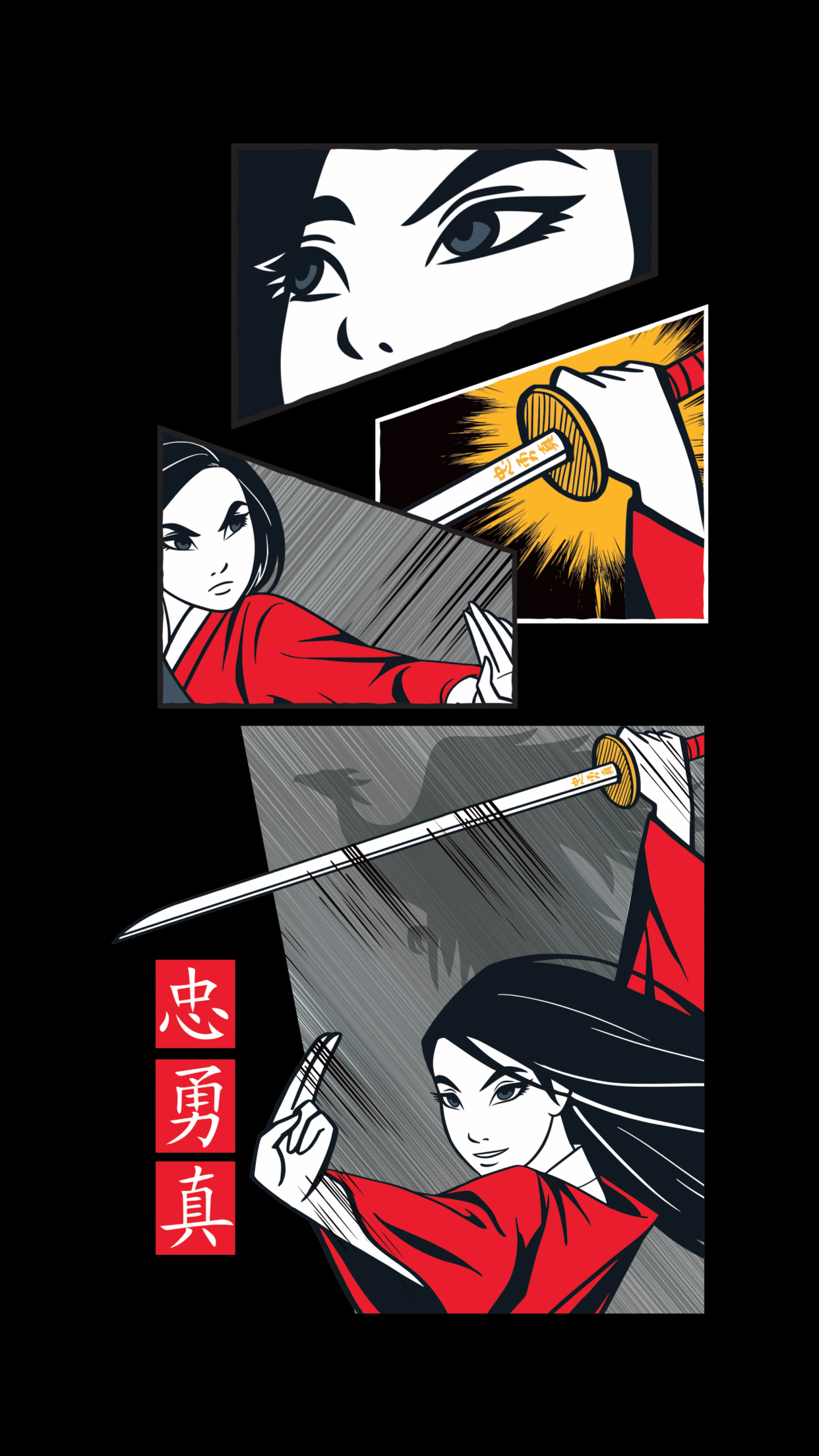 Phone wallpaper: Disney Mulan Live