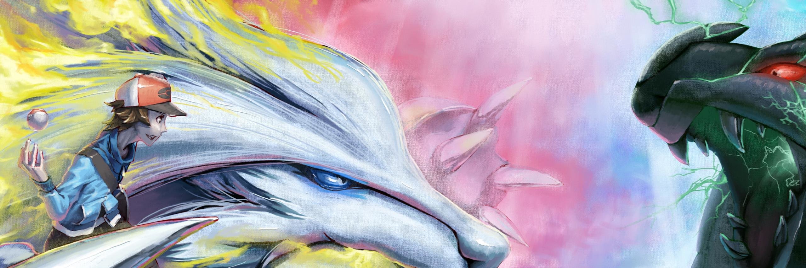 Dual monitor Reshiram Pokemon
