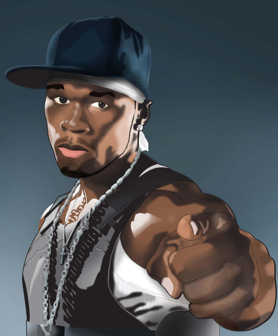 Download 50 Cent looking intense
