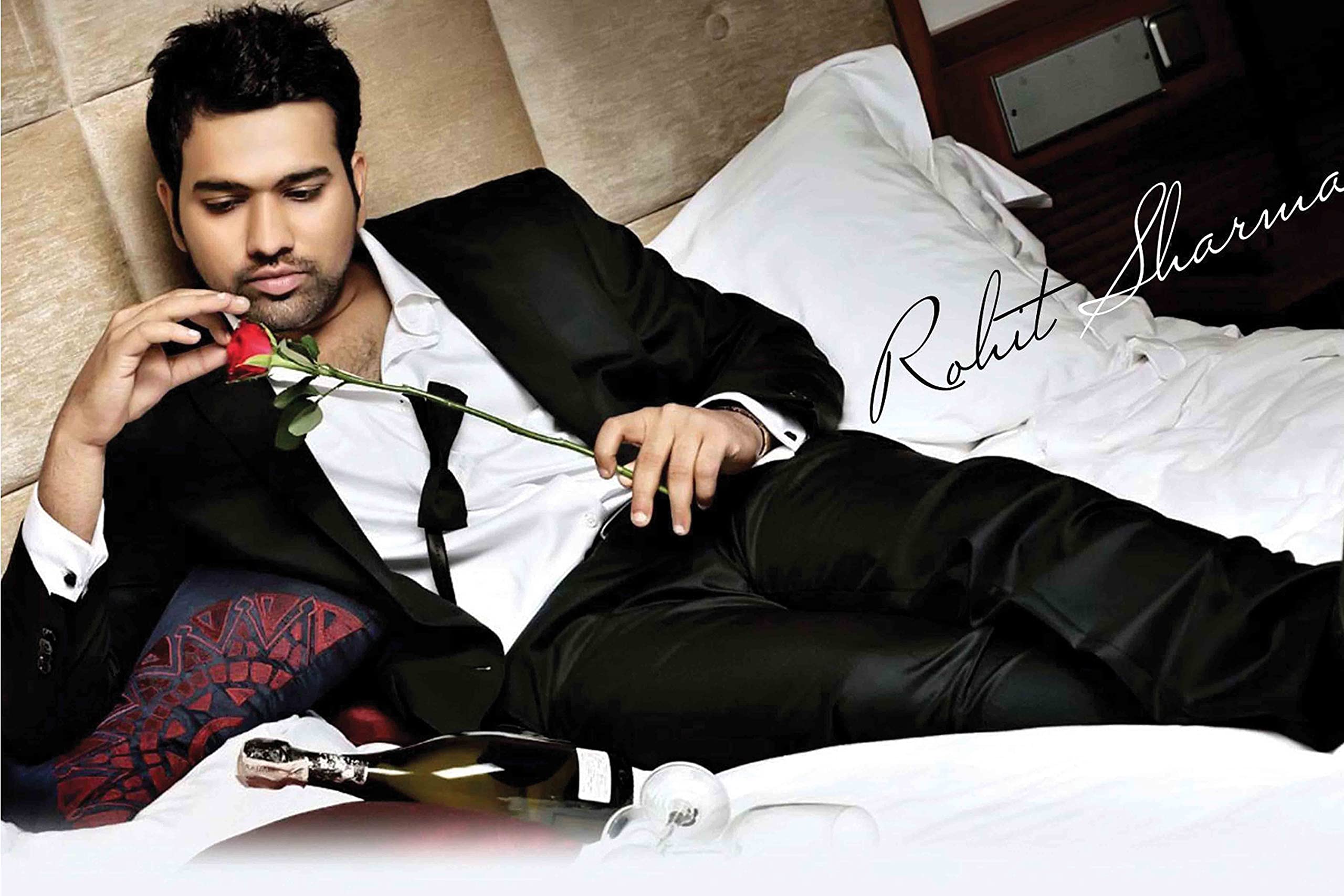 Yellow Alley Rohit Sharma Poster. Wall