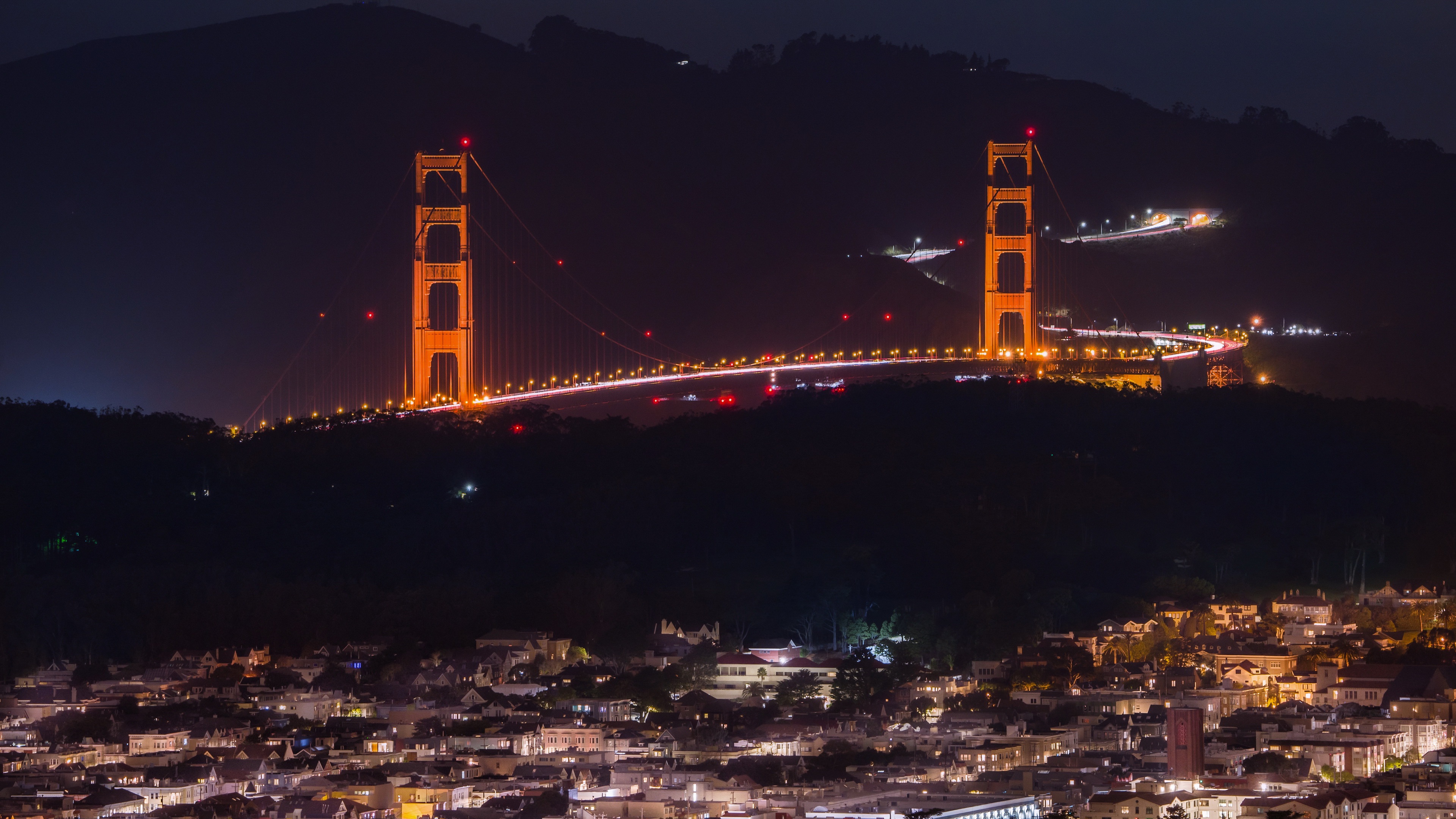 HD desktop wallpaper: Bridges, Night